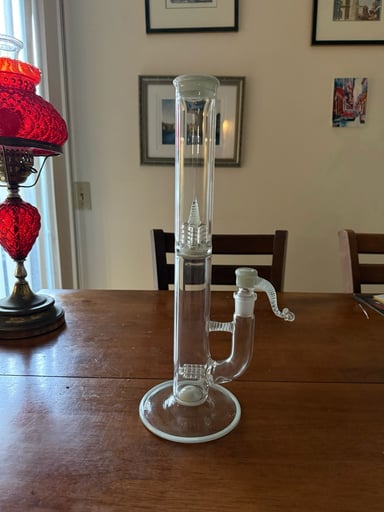 Preview pic of @spencerjglass 15” 3-inline perc w/ inv4 straight tube (@greasy_glass uv accents)