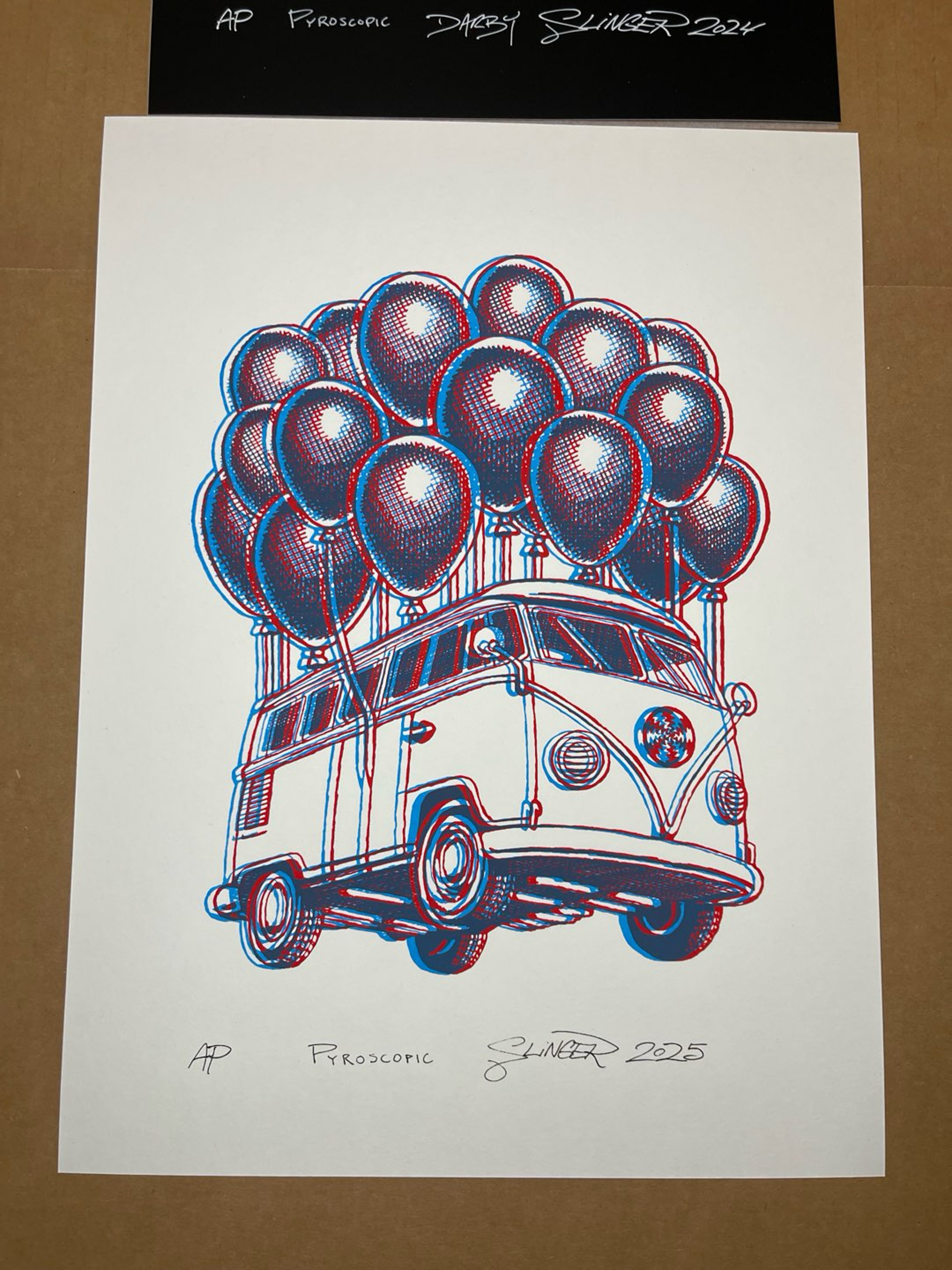 AP Slinger Parking Lot Collective “3D Flying Bus Print” image 0