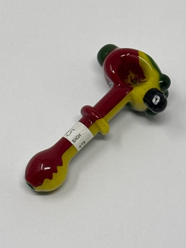 Preview pic of Rasta colored hand blown spoon