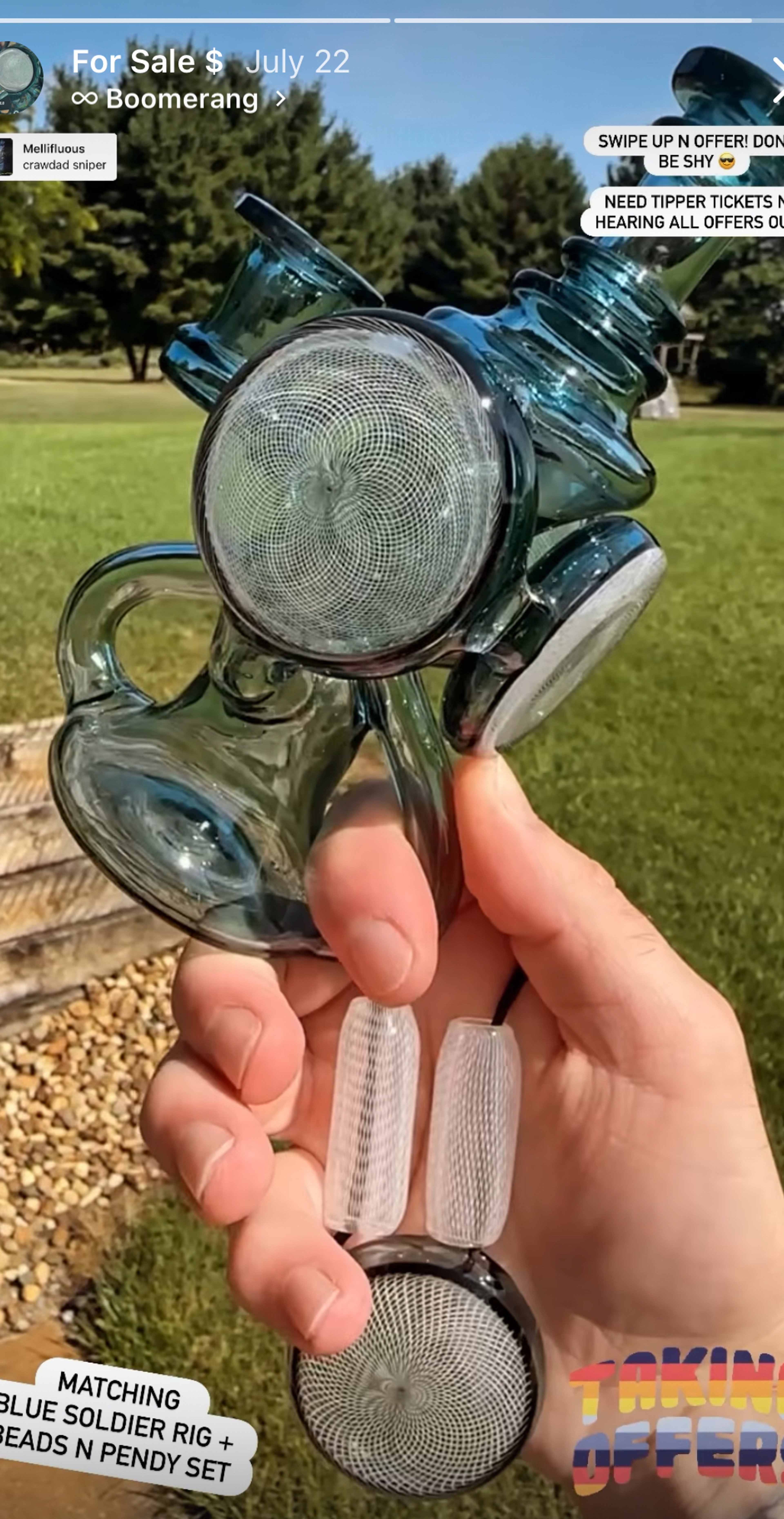 Preview pic of Blue Soldier Recycler and matching pendant