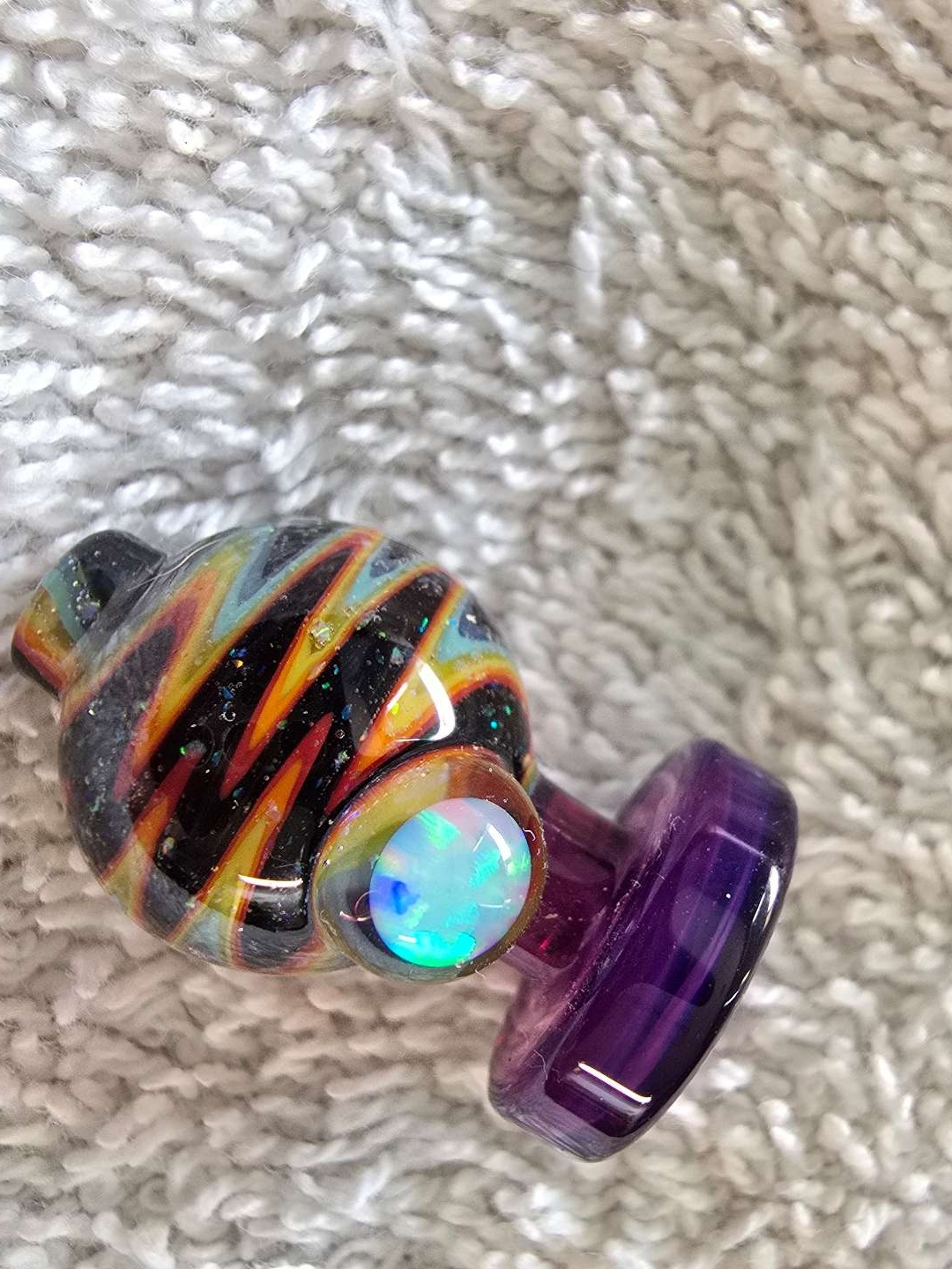 Preview pic of Moore glass designs MGD puffco bubble cap custom
