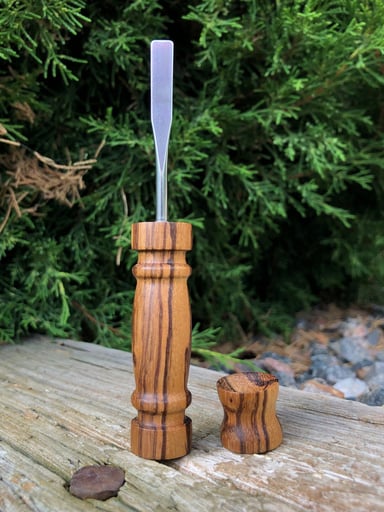 Preview pic of Zebrawood Tool With Marble Stand