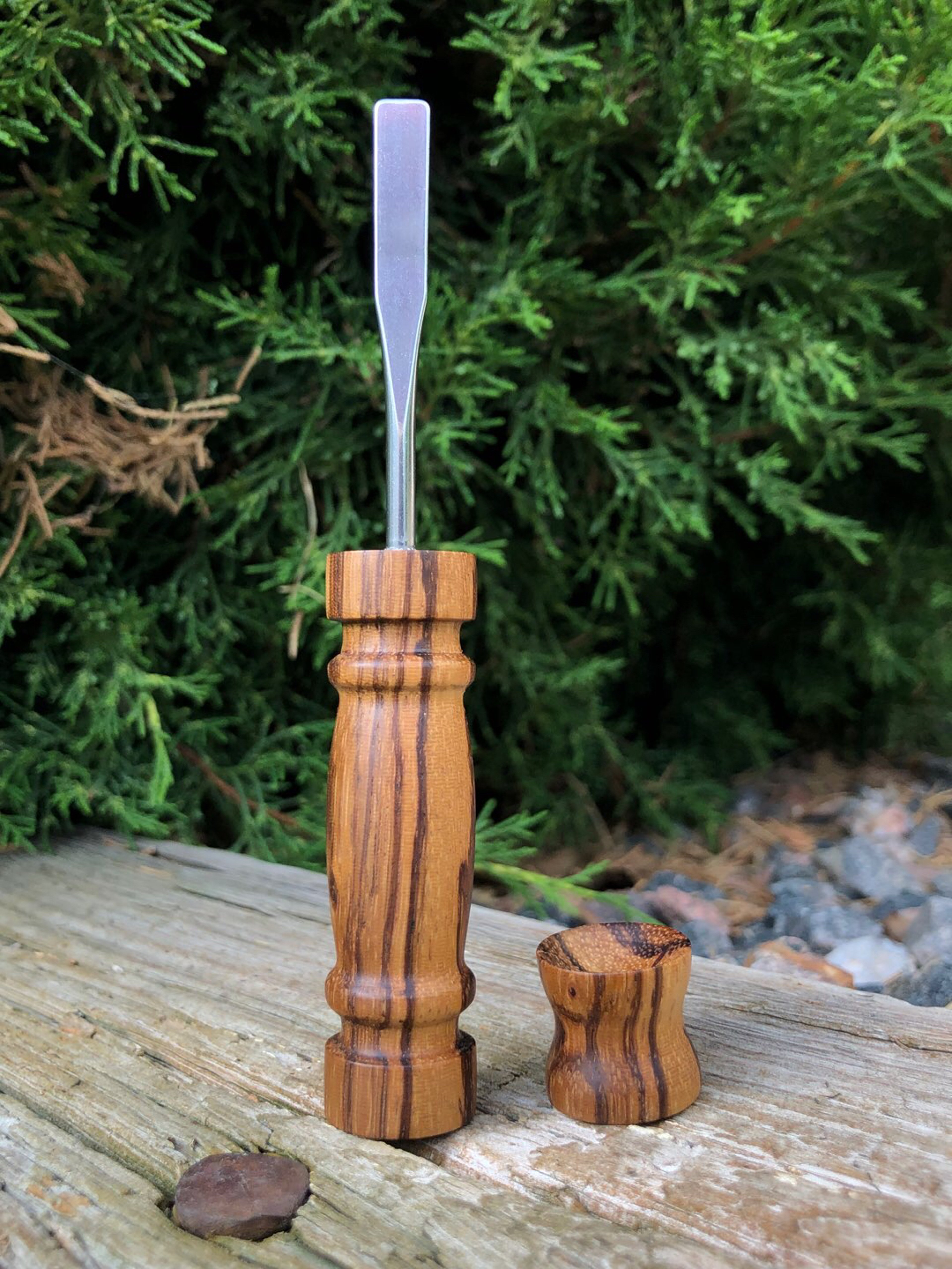 Preview pic of Zebrawood Tool With Marble Stand