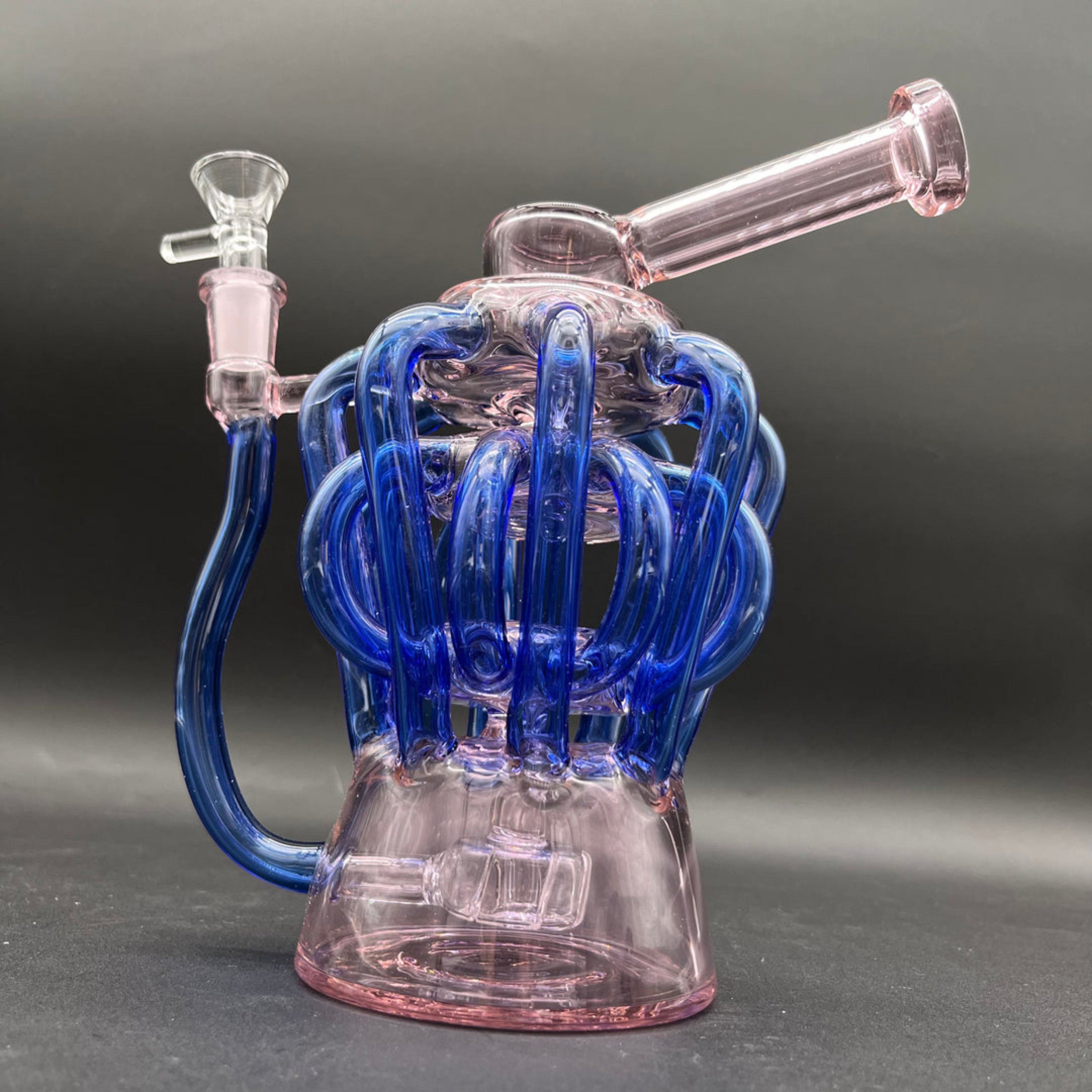 Preview pic of 9" MULTI LAYERED OCTO RECYCLER BONG / RIG