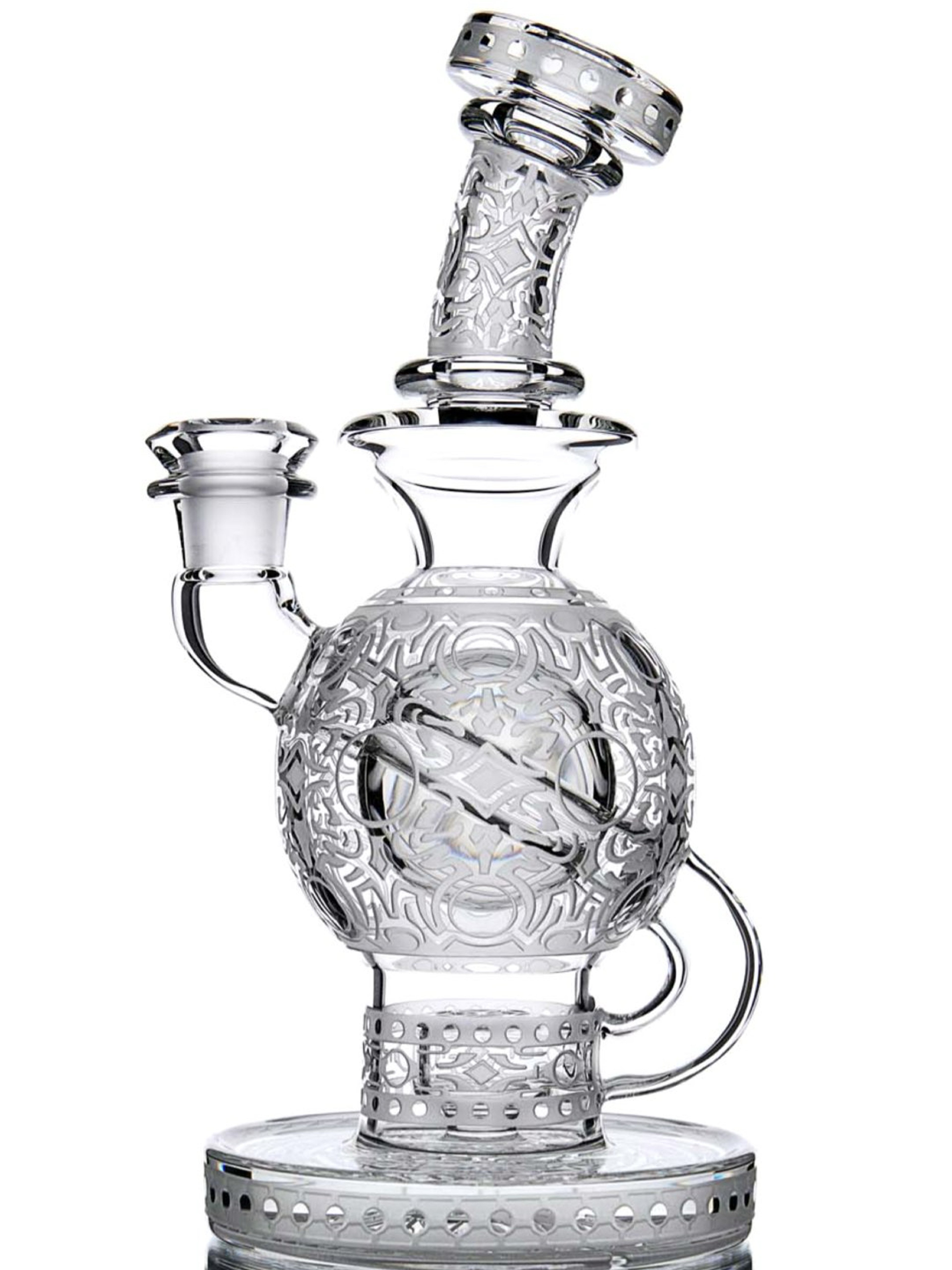Preview pic of Carved micro ball single seed mothership glass brand new!