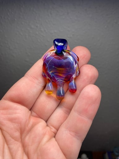 Preview pic of Amber purple drip pendant