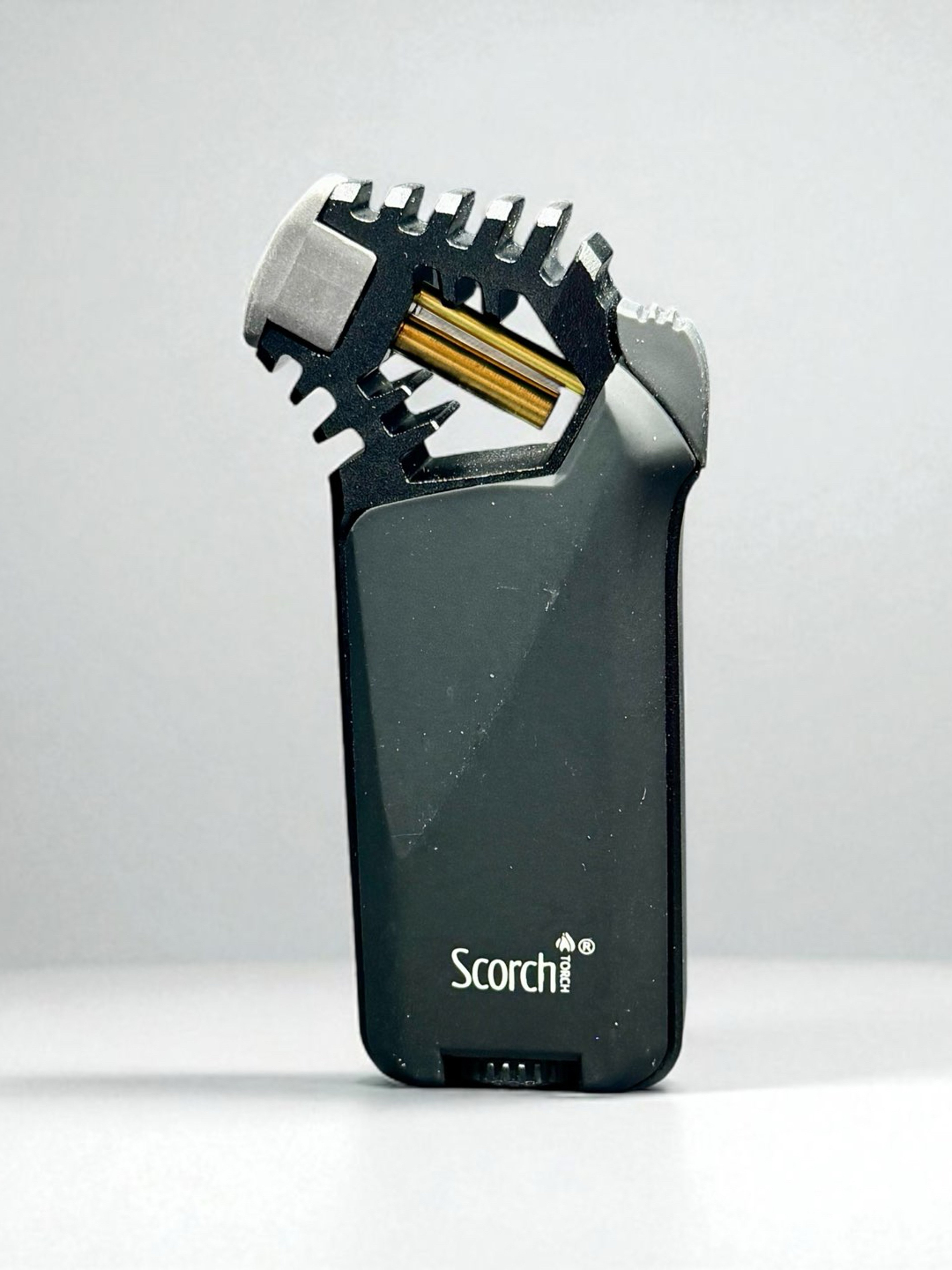 Preview pic of Scorch Torch Lighter Model 61560 – Refillable Butane, Matte Black – 4.2” Single-Flame Torch