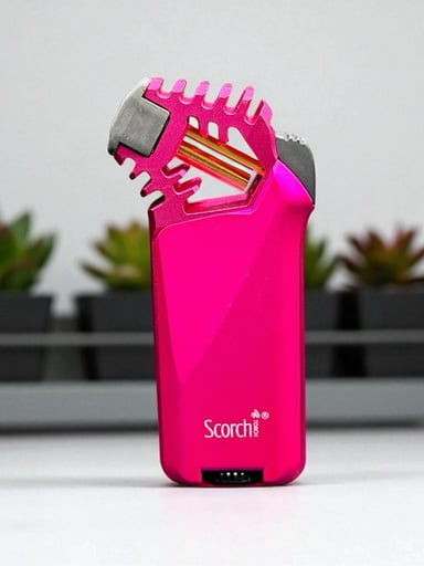 Preview pic of Scorch Torch Lighter Model 61560– Refillable Butane, Hot Pink – 4.2” Single Flame Torch