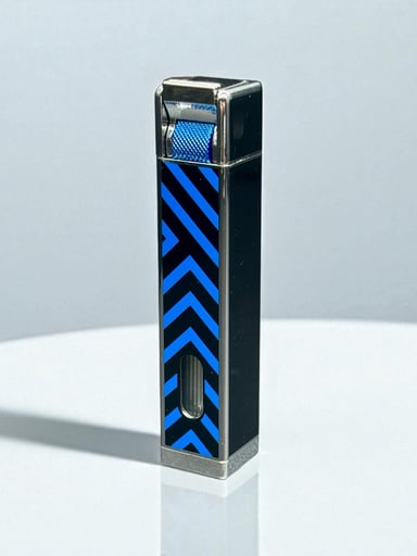 Preview pic of Mini Scorch Torch Lighter – Model 61847 | Blue & Black Modern Design | 3.5” Refillable with Butane Gas