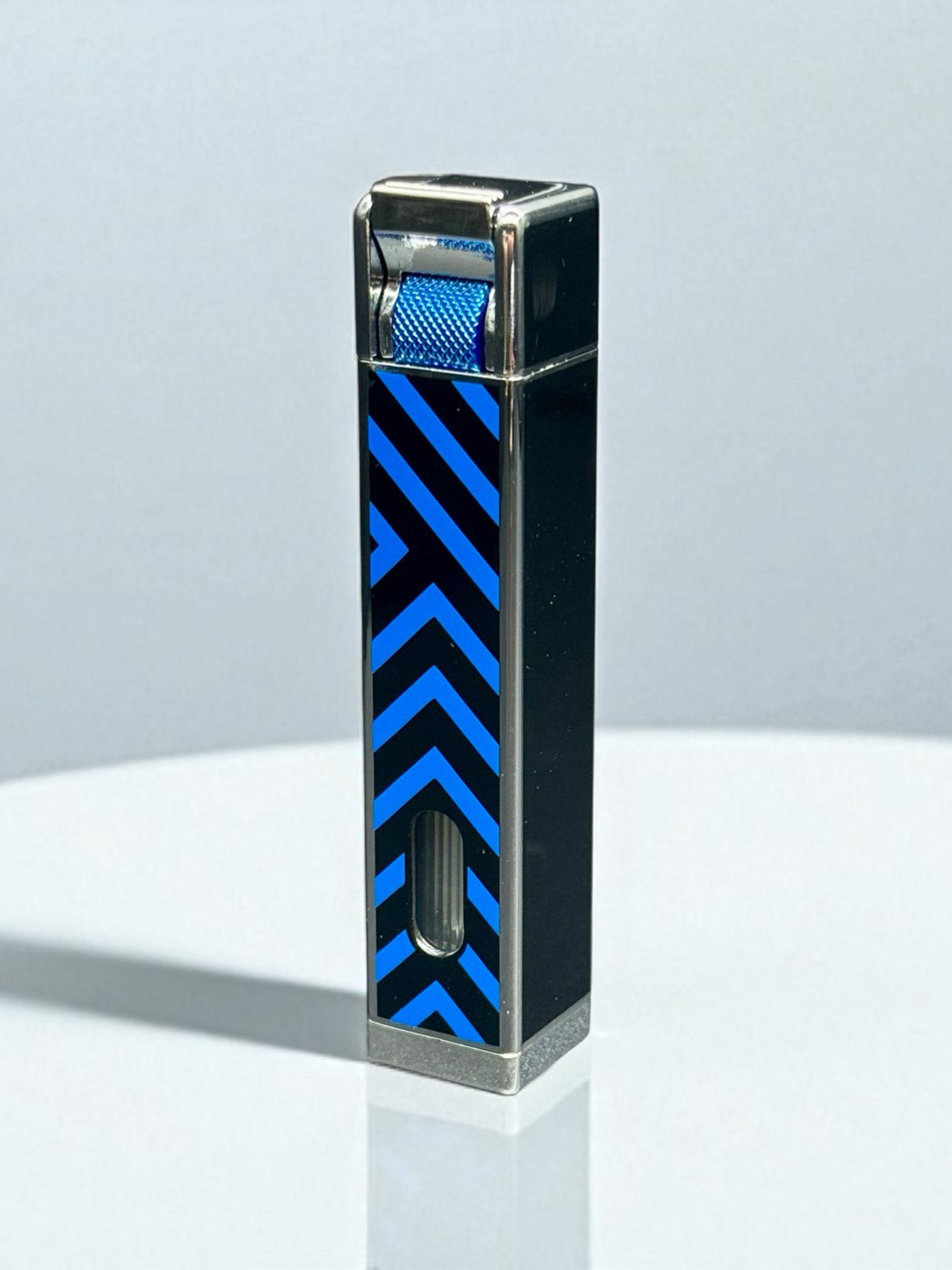 Preview pic of Mini Scorch Torch Lighter – Model 61847 | Blue & Black Modern Design | 3.5” Refillable with Butane Gas