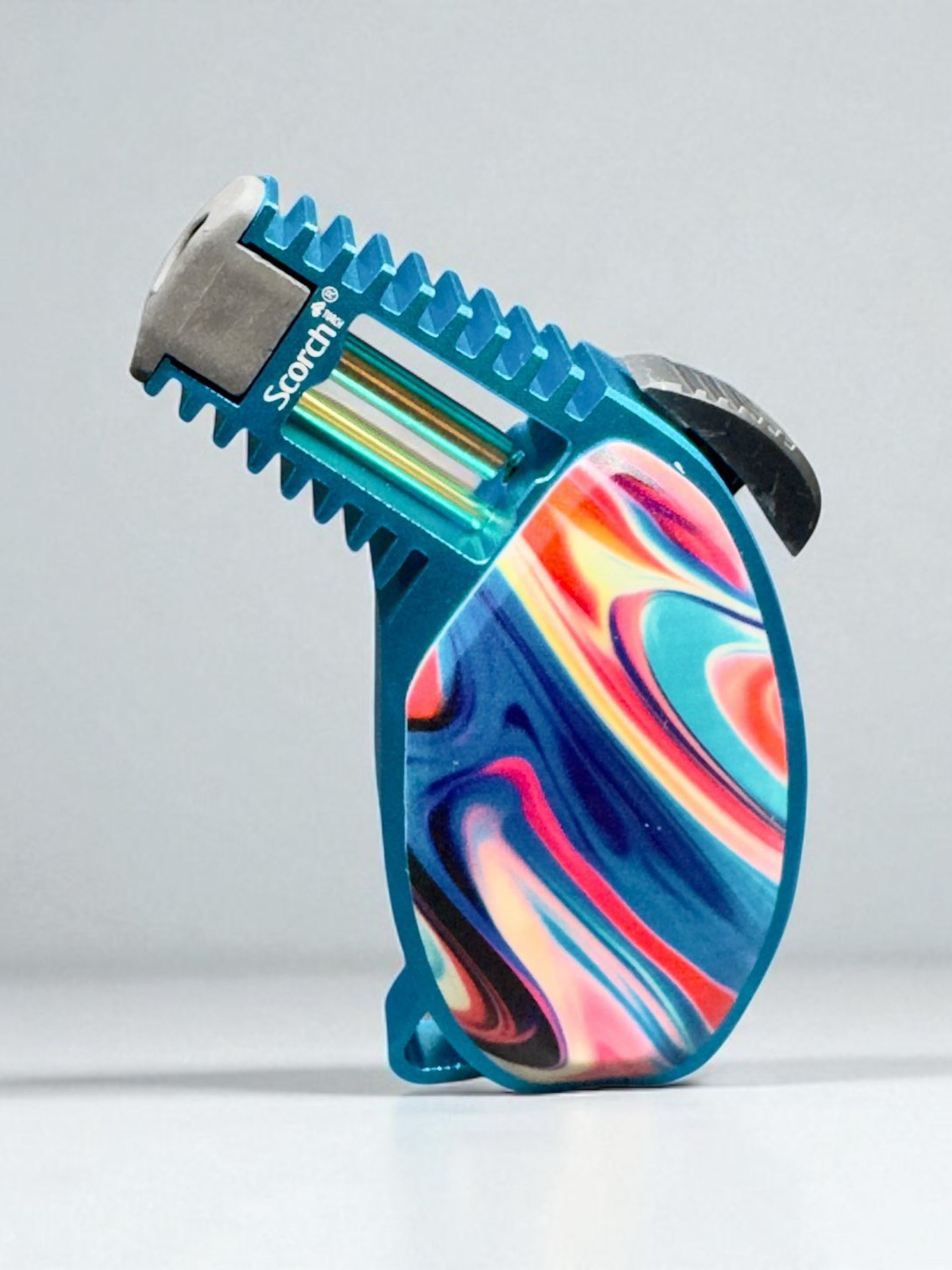 Preview pic of Scorch Torch Model 61491 – 4” Blue Single Flame Refillable Lighter (Prefilled with Butane)