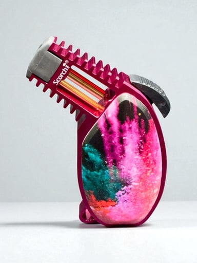 Preview pic of Scorch Torch Model 61491 – 4” Pink Single Flame Refillable Lighter (Prefilled with Butane)