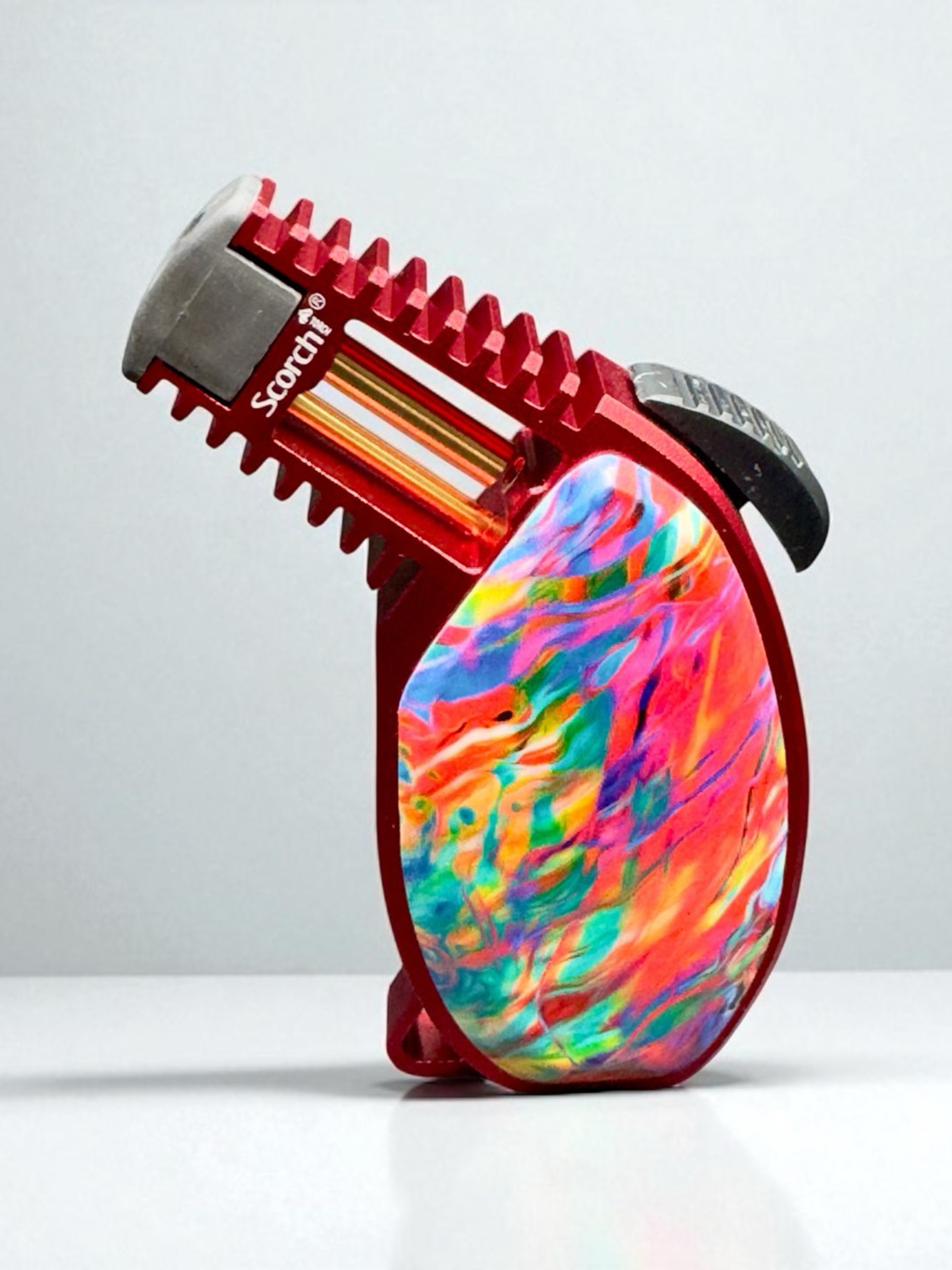 Preview pic of Scorch Torch Model 61491 – 4” Red Single Flame Refillable Lighter (Prefilled with Butane)