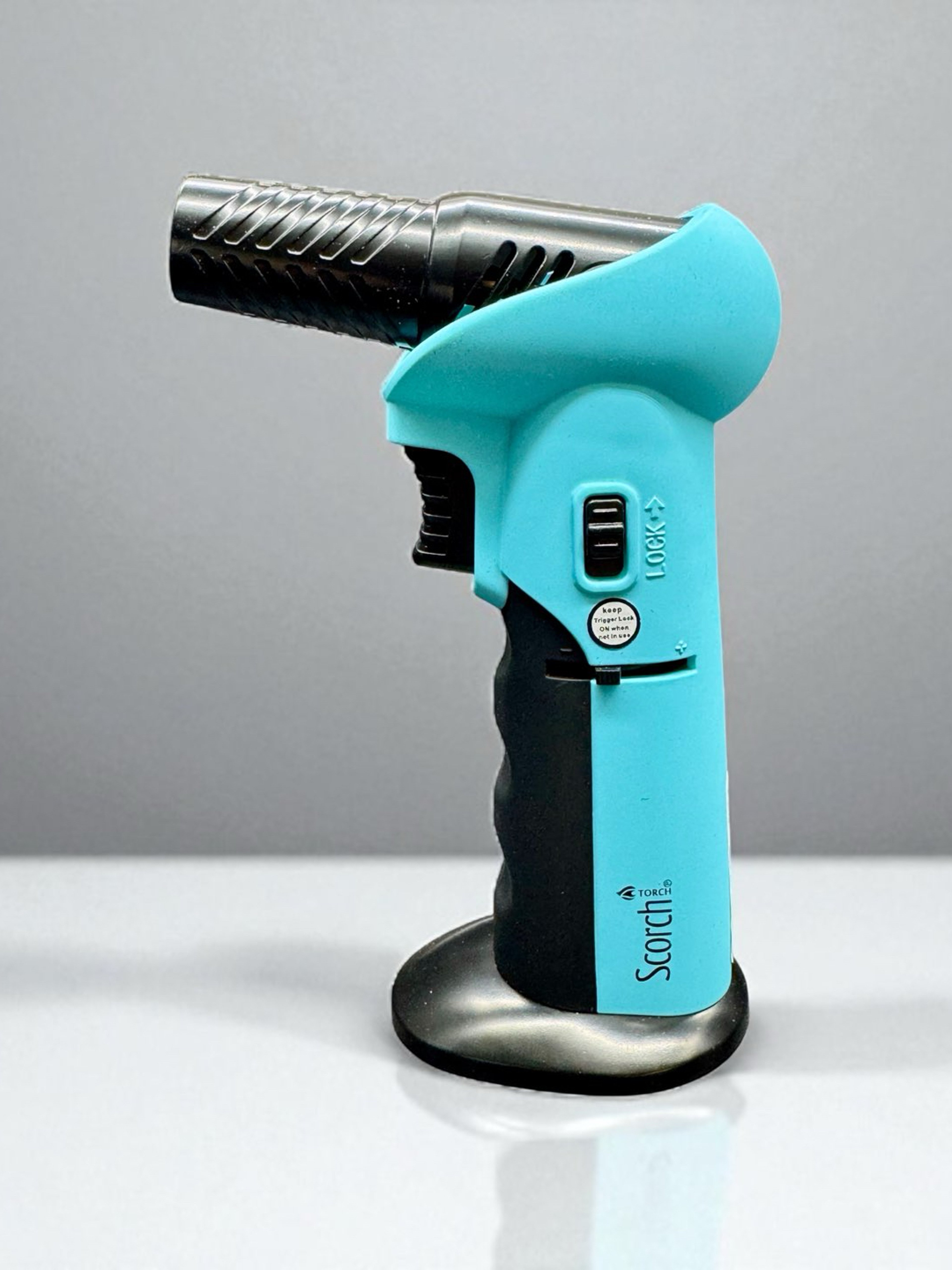 Scorch Torch 61662 Adjustable Angle Cigar Torch Lighter – 6” Refillable Butane (Blue) image 0