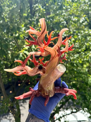 Preview pic of Jahnny Rise Tree Of Life w/ Crows #2 Dab Rig/Bong Perfect Condition