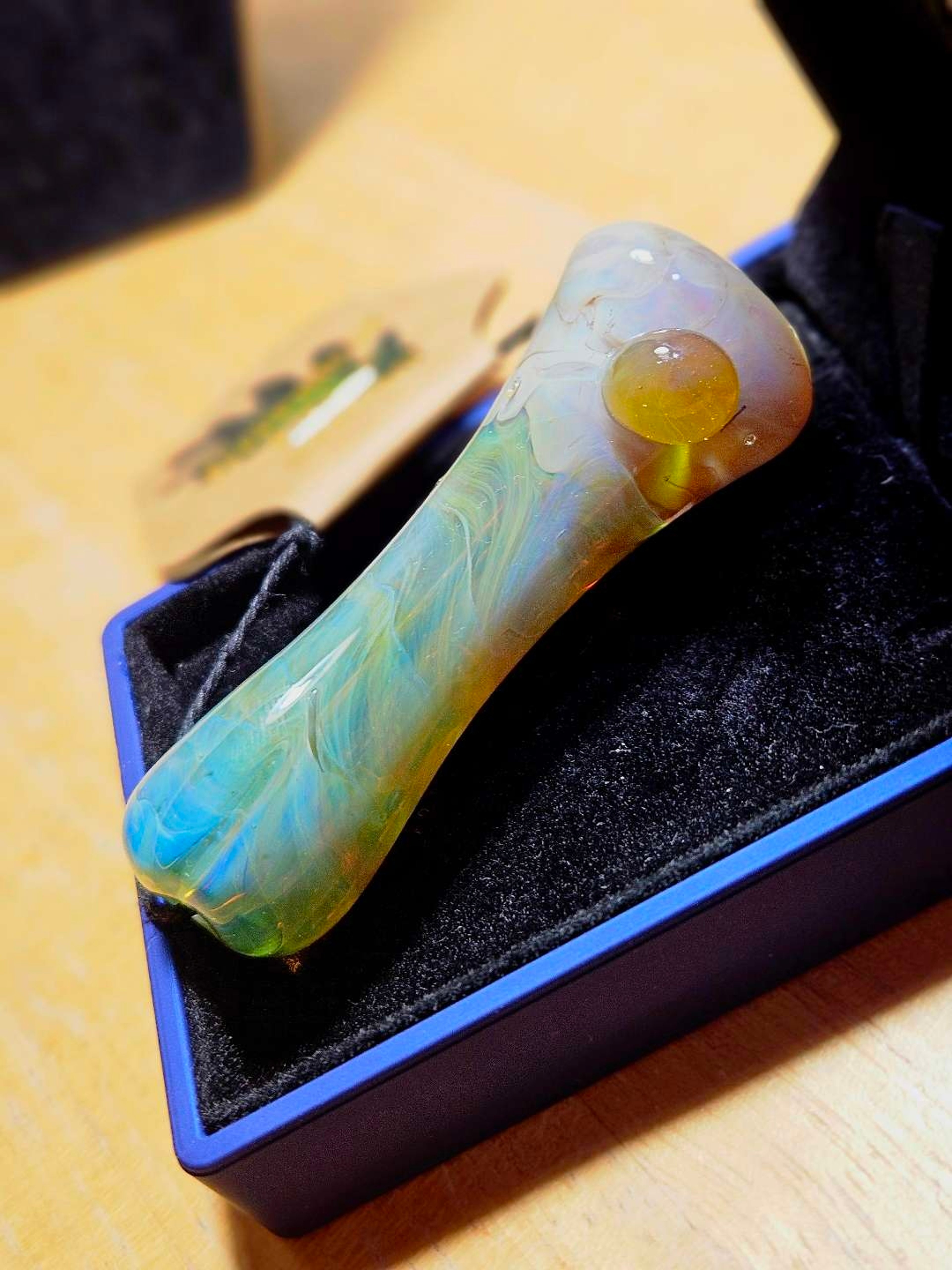 Preview pic of ¡Chunky Cool Earth Toned Chillum by Greenleaf Glass Studio!