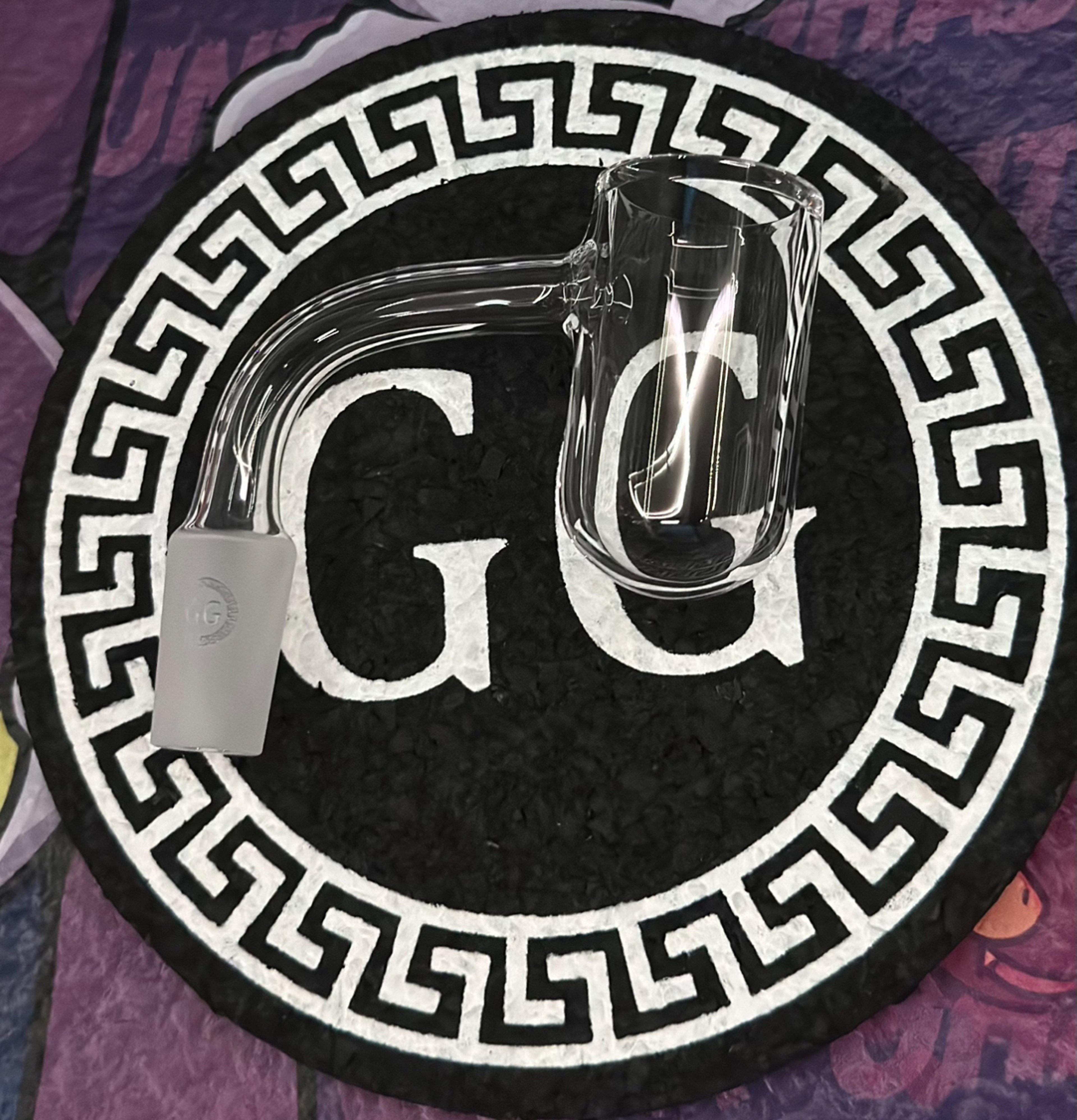 Preview pic of Greek Glass HQ Round Bottom Banger 14mm New + Cap