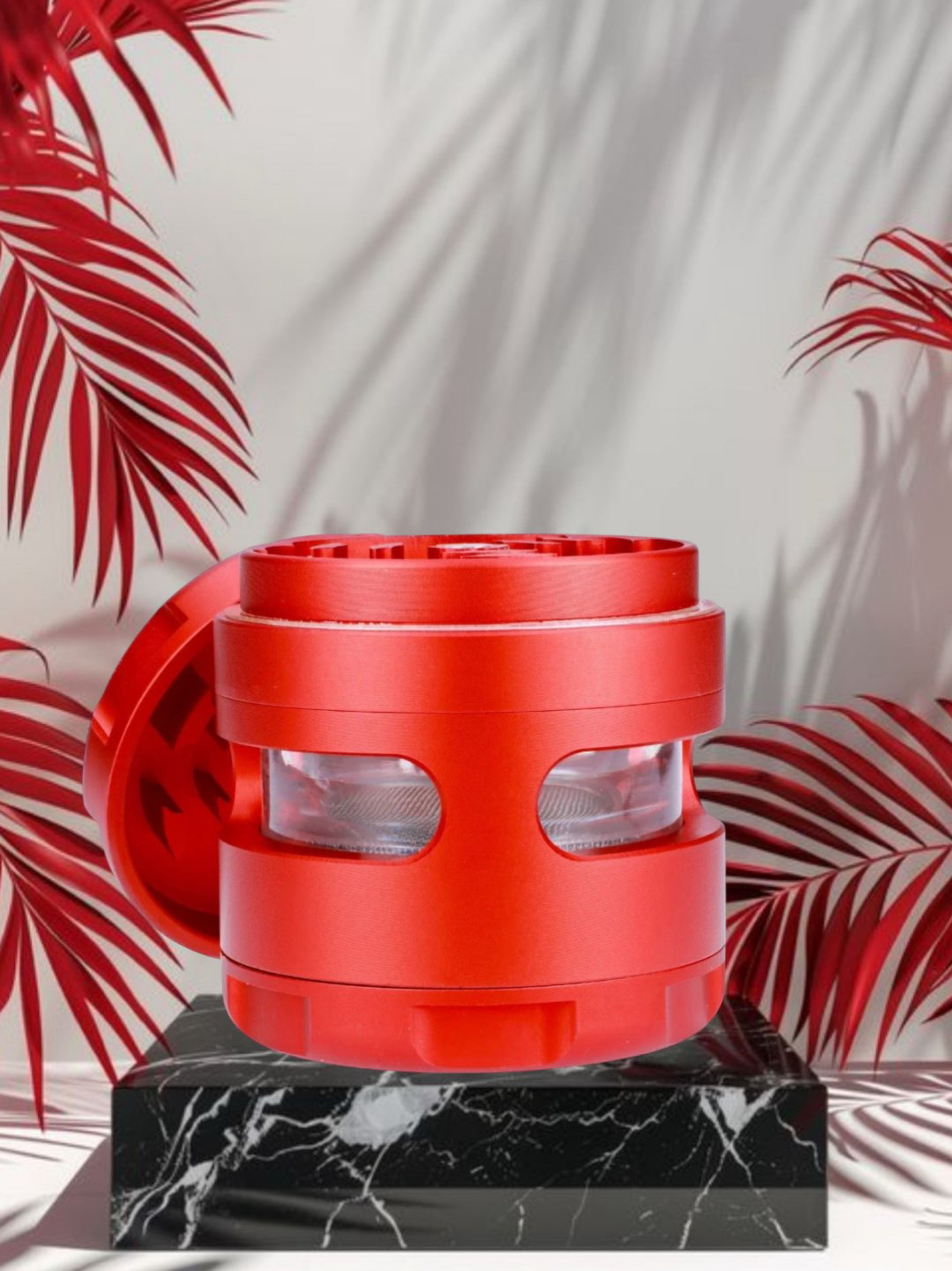 Preview pic of ❤️Cali CloudX 63mm 3-Stage Glass Window Grinder in Red