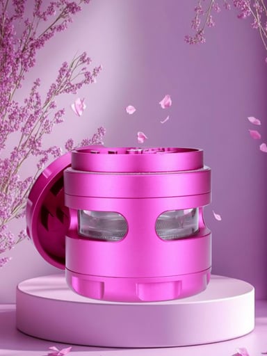 Preview pic of 💓Cali CloudX 63mm 3-Stage Glass Window Grinder in Fushia