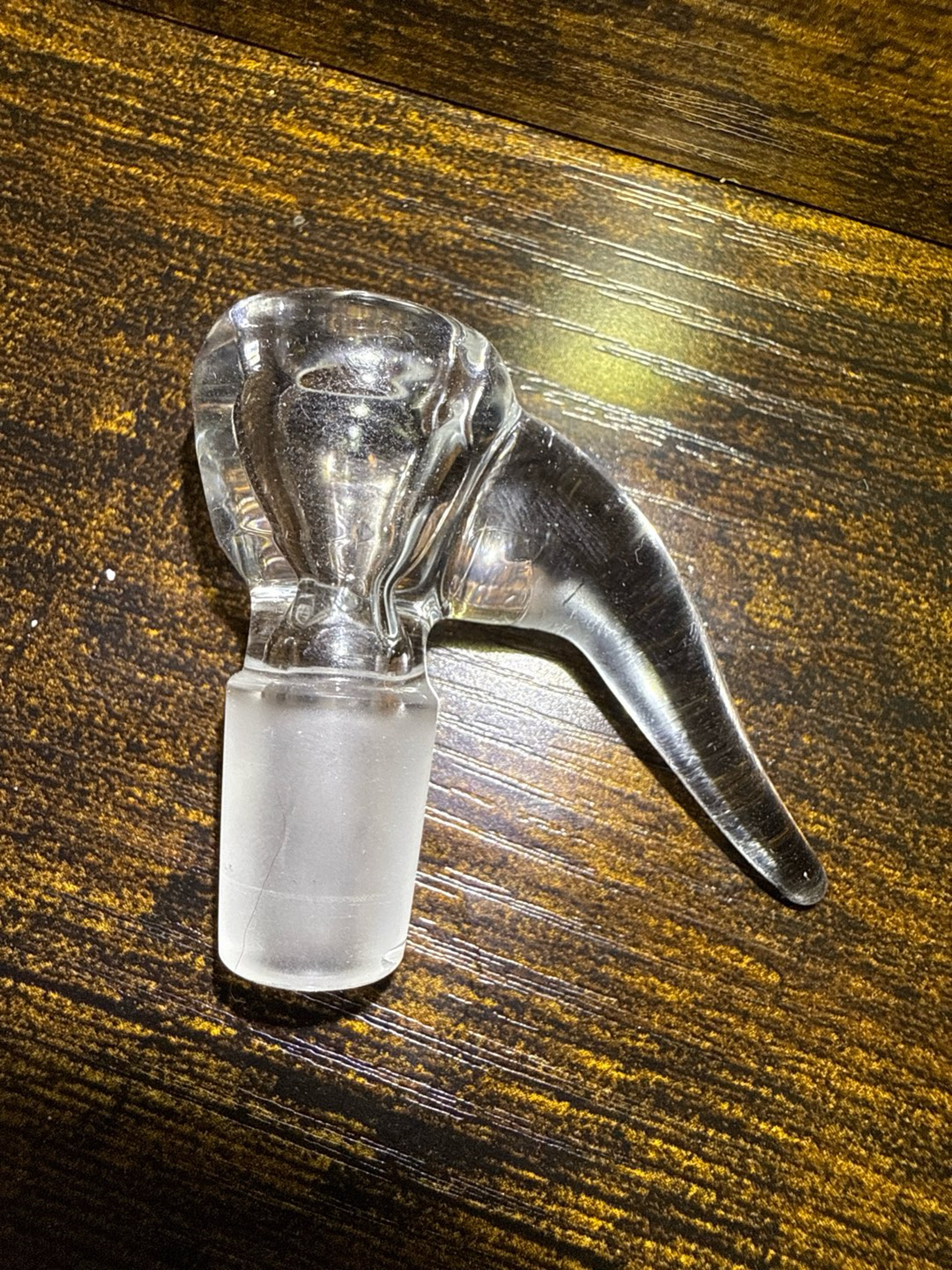 Preview pic of Raul Sheep Clear 14mm 1 Hole Down Horn Bowl / Slide