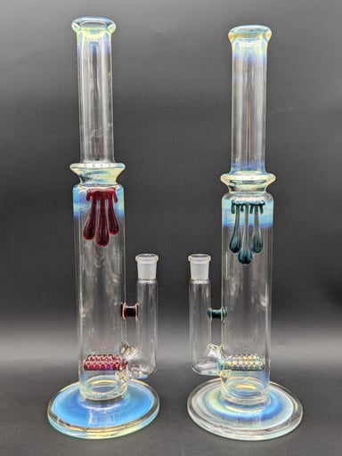 Preview pic of UZZI GLASS FUMED DUAL GRIDLINE TUBE