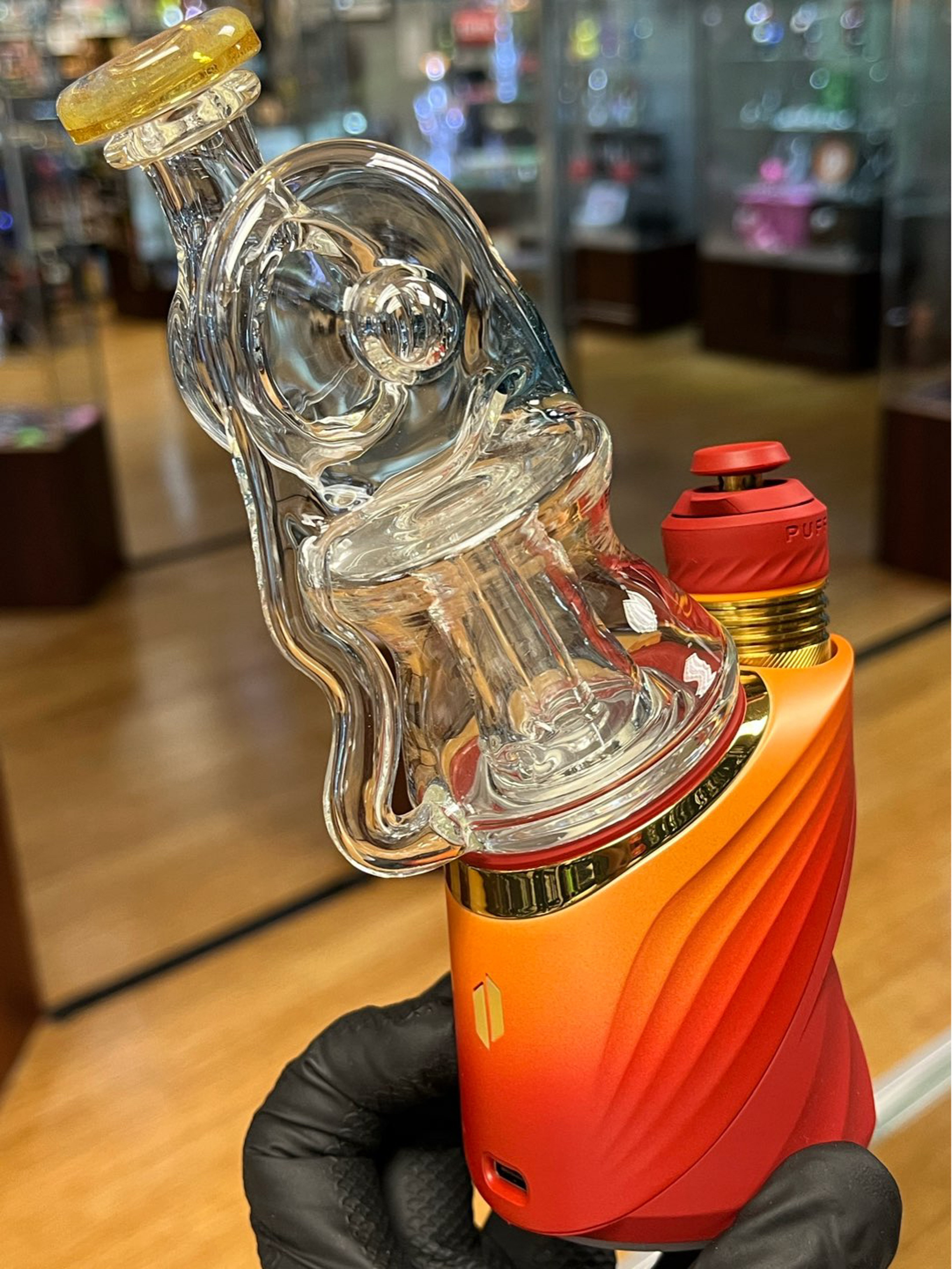 Preview pic of Santa Cruz Glass Disk Recycler for Puffco Peak