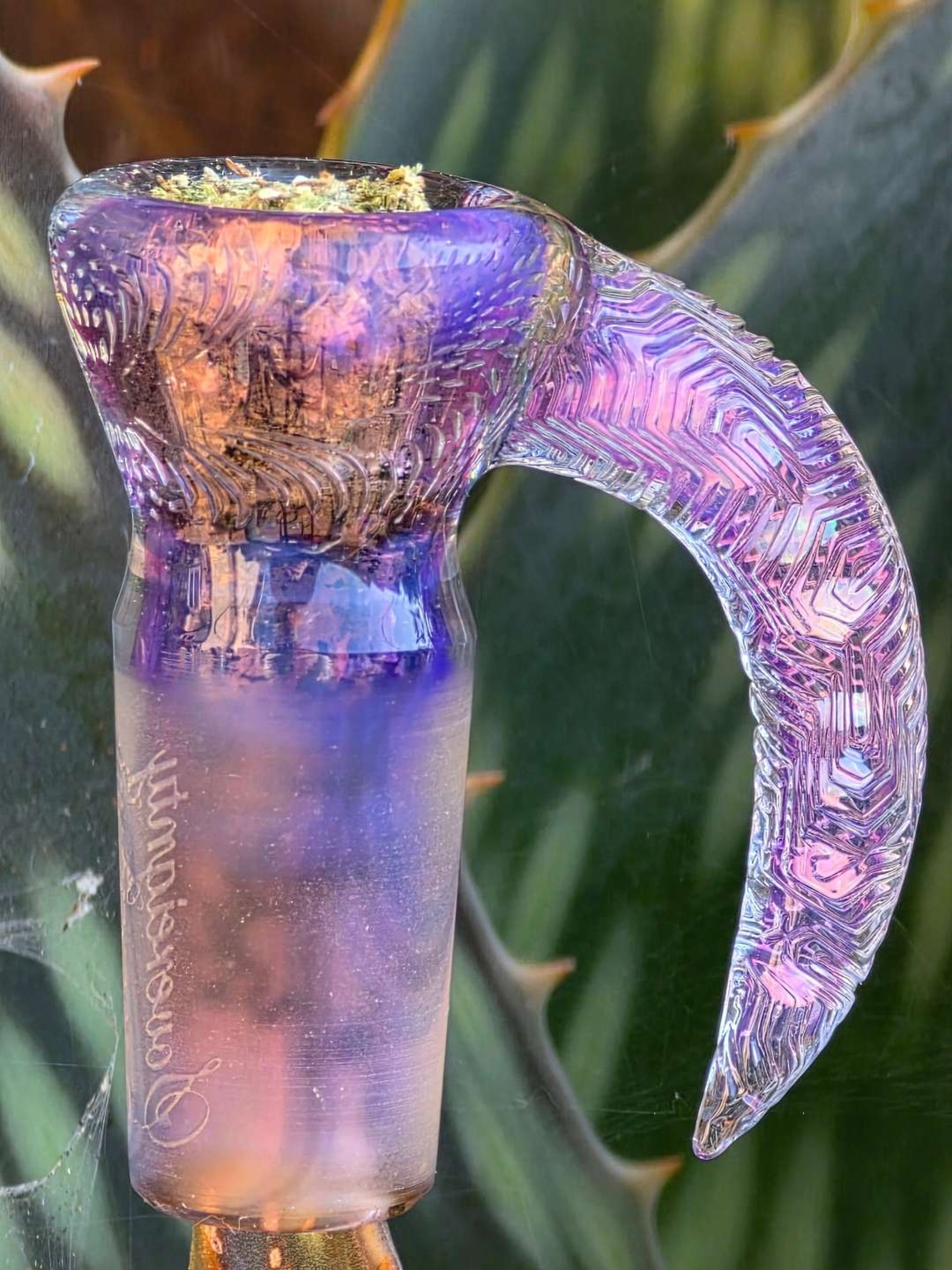 Sovereignty fully worked and cold worked Steve slide with 9 opals image 0