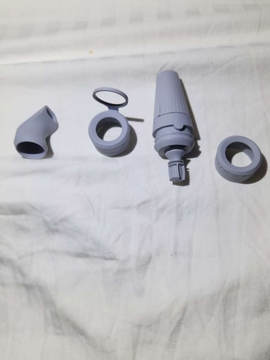 Preview pic of Puffco peak guardian travel pack parts + travel glass mouthpiece
