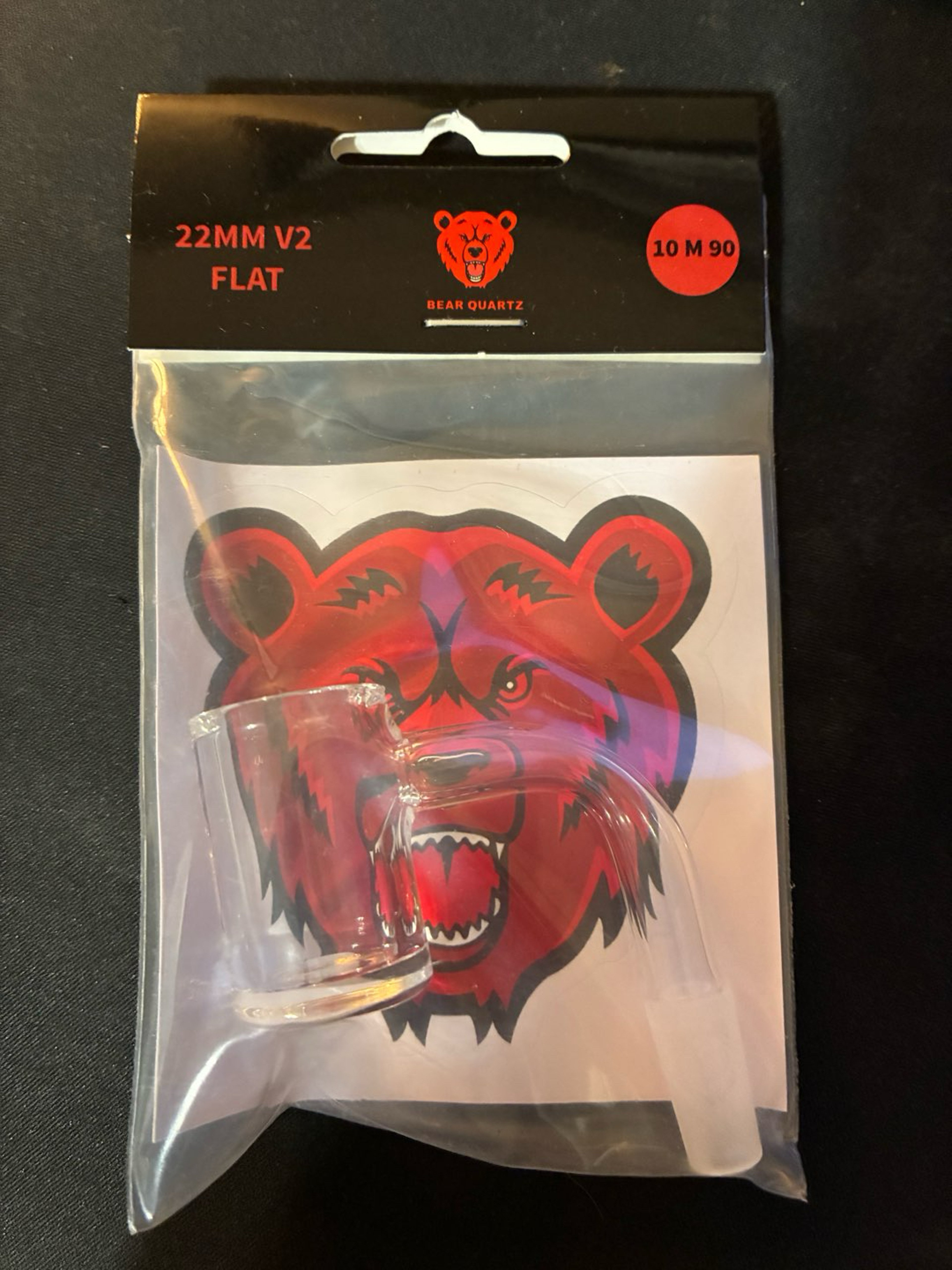 Preview pic of Bear Quartz Banger Flat V2 10mm Joint 22mm Bucker