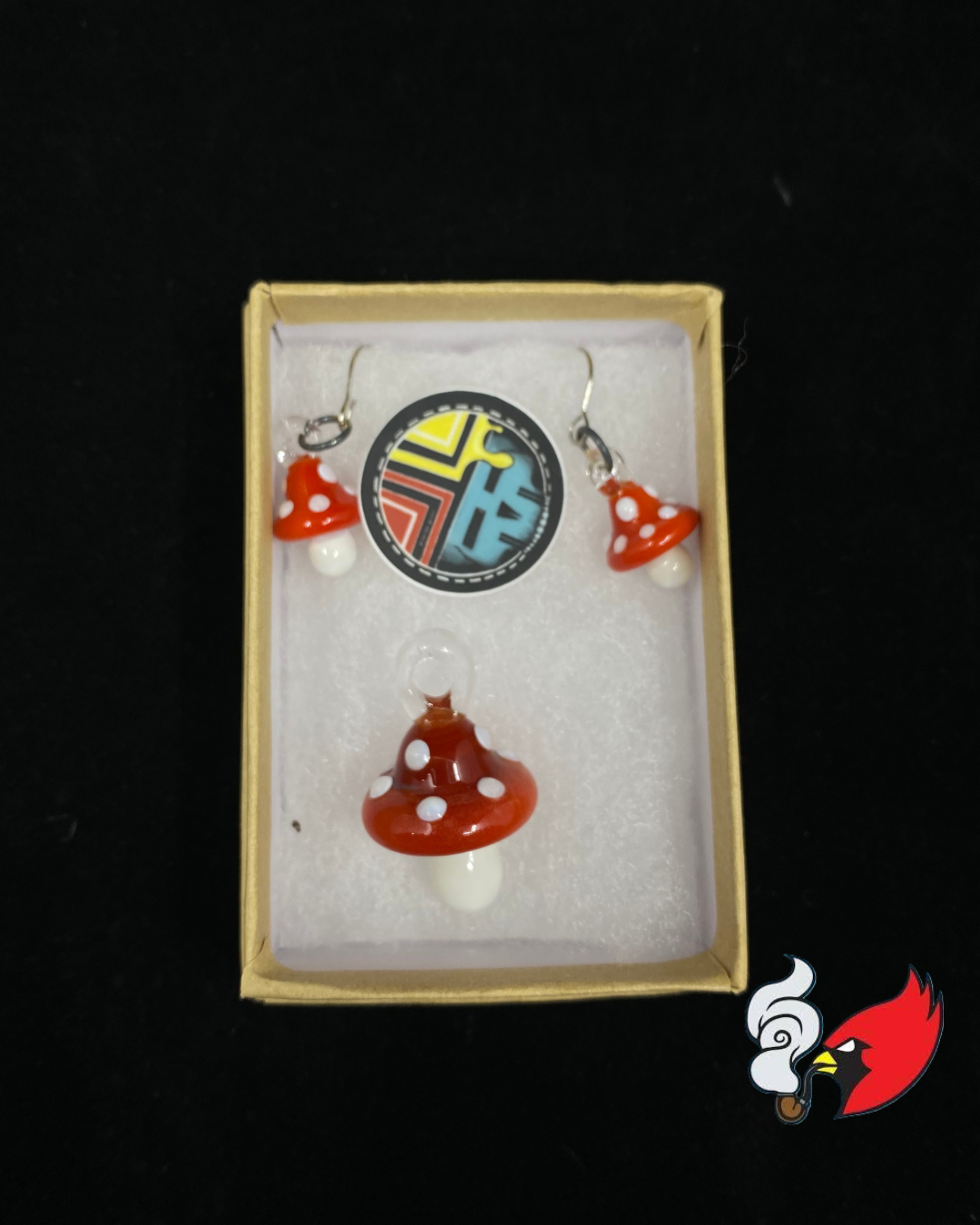 Preview pic of Mushroom Pendant & Earrings