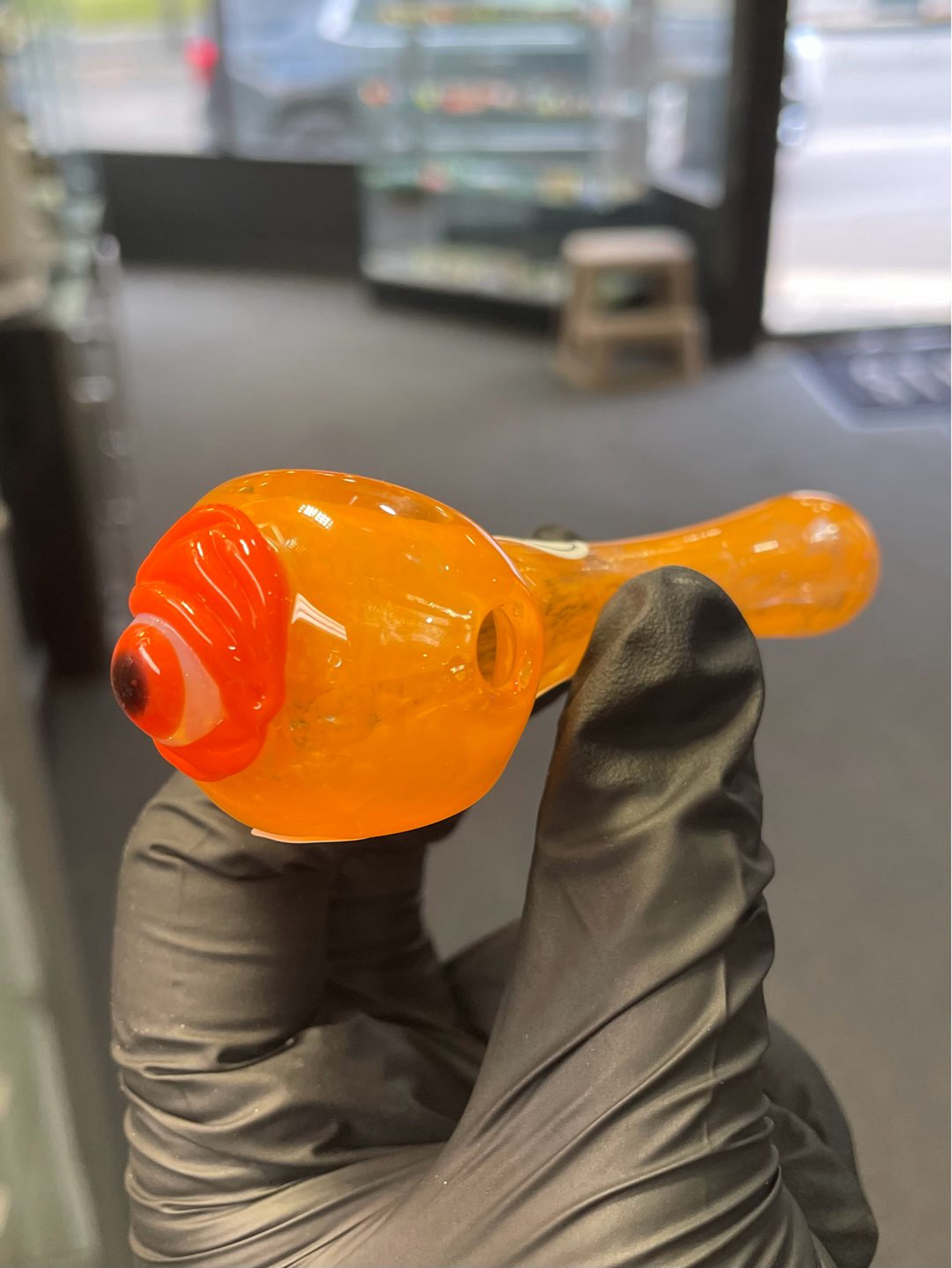 AC NFT Frit Orange Eye Pipe image 0