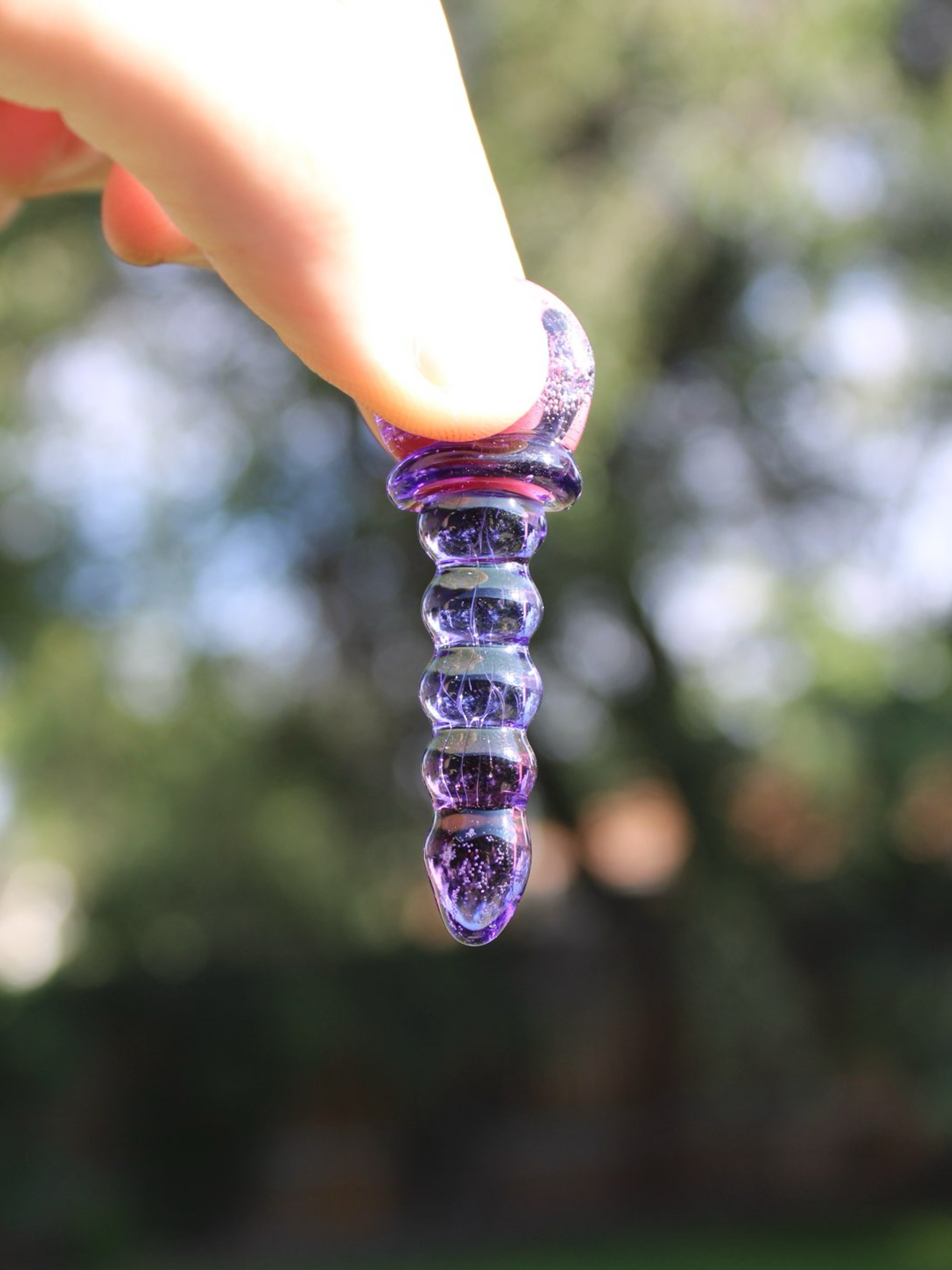 Preview pic of Purple Lolipop Anal Bead Pendy or Dab Tool