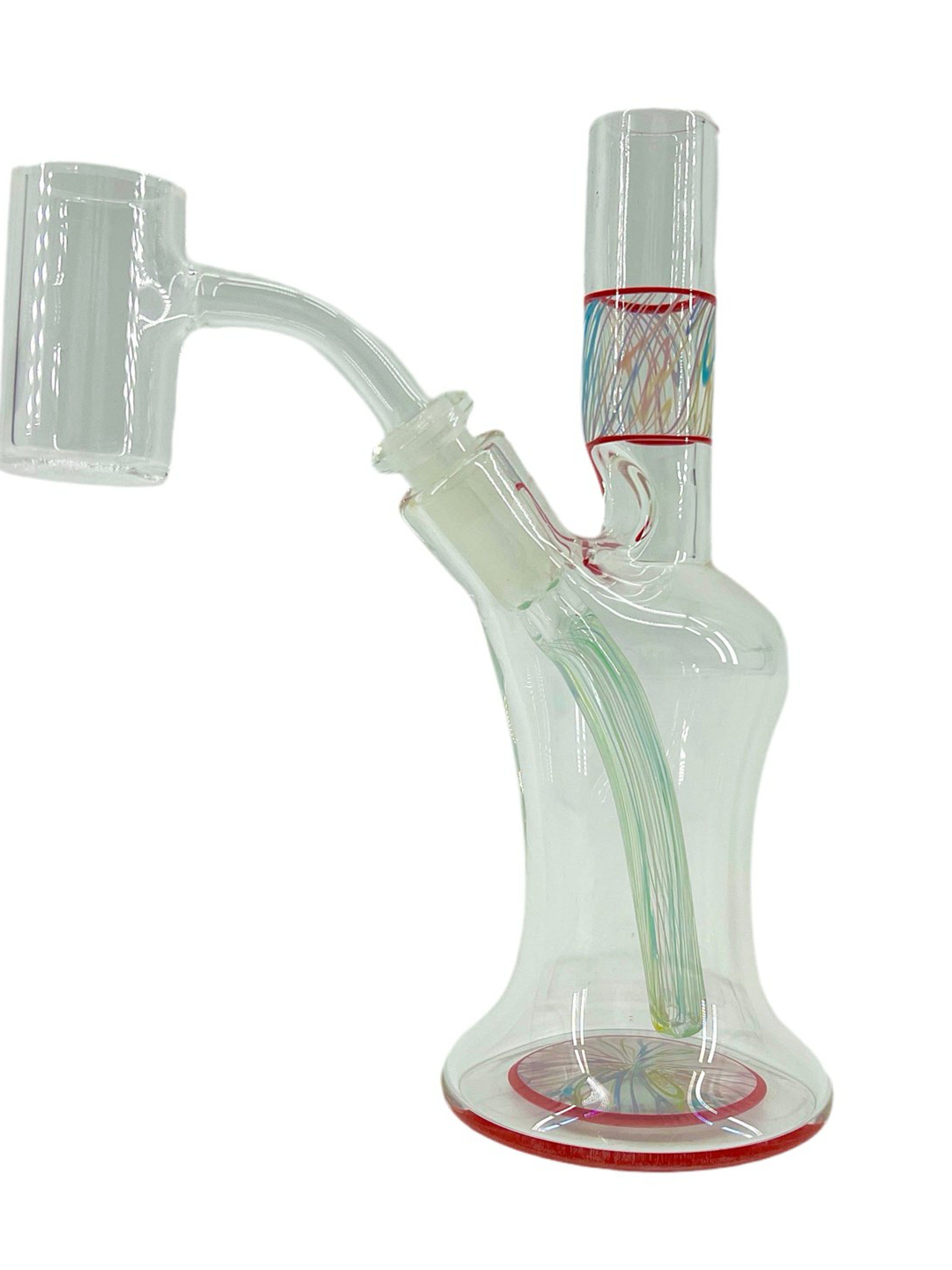 Preview pic of Cherry x rainbow scribble accent tube by Snoopy Glass