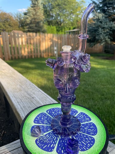 Preview pic of Ouchkick (Zach P.) Purple Rain Punished Head Rig + Bolt Carb Cap
