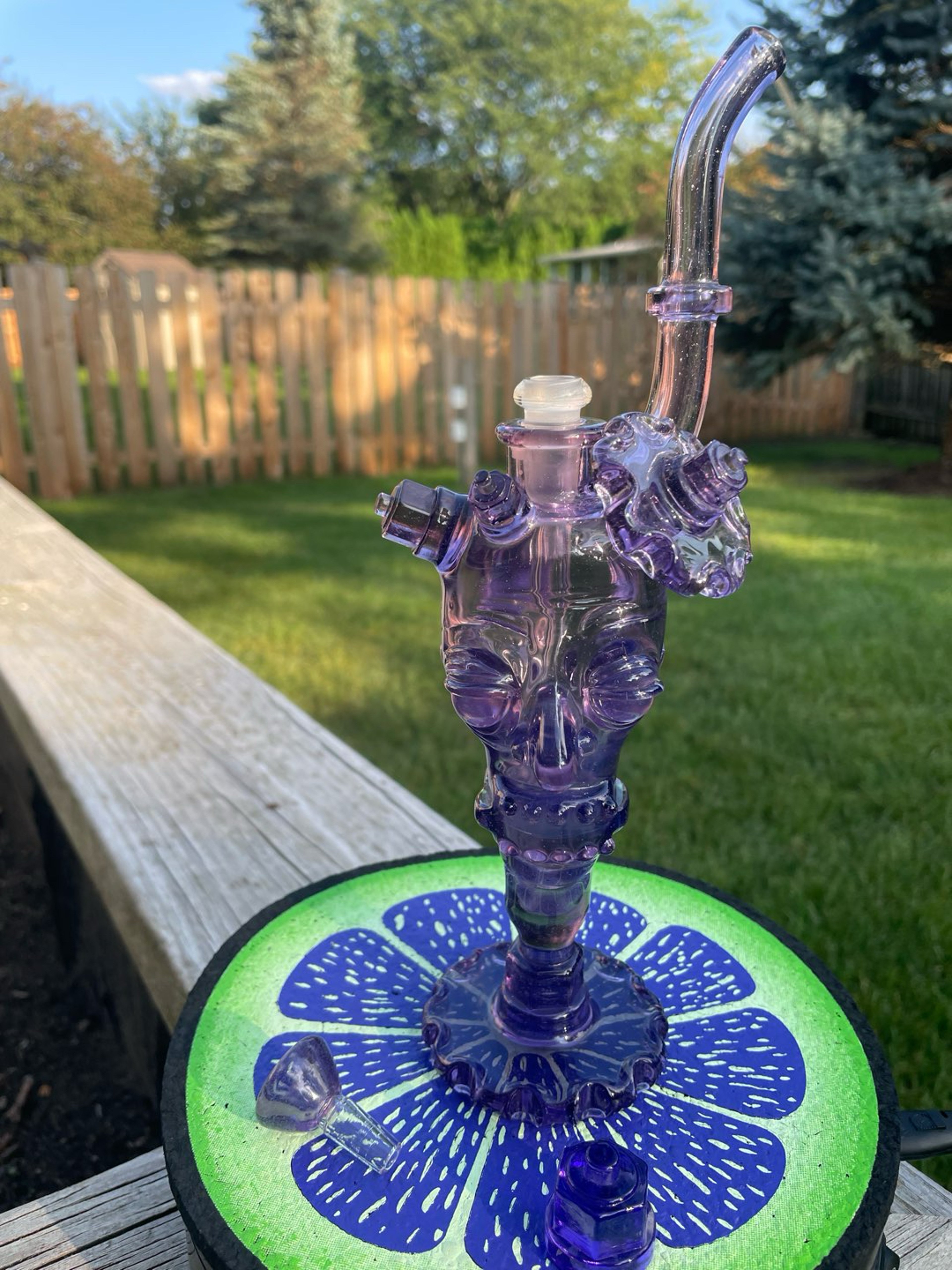Ouchkick (Zach P.) Purple Rain Punished Head Rig + Bolt Carb Cap image 0