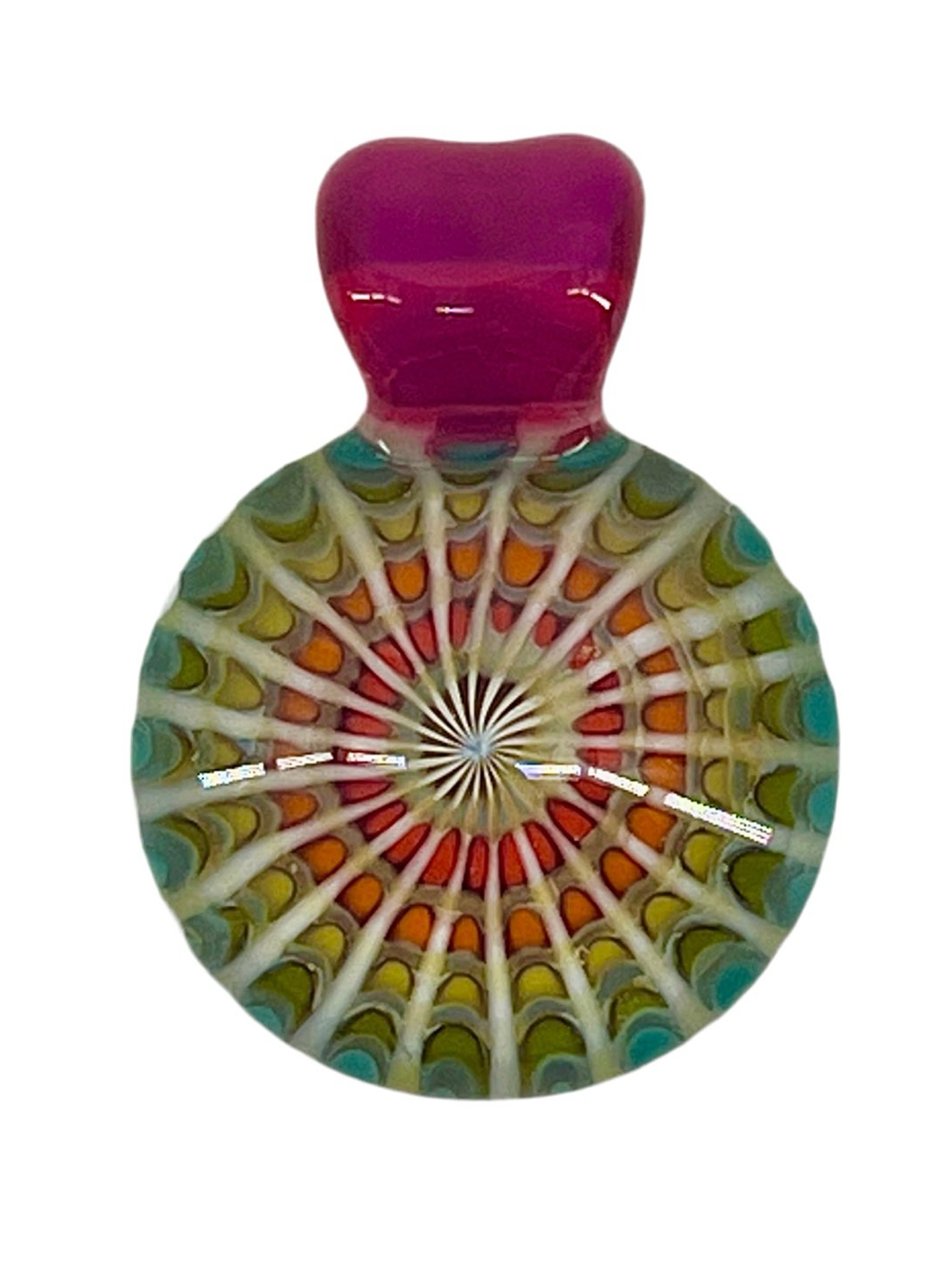 Preview pic of Hazy Glass “Royal Jelly”  Wrap & Rake Pendant