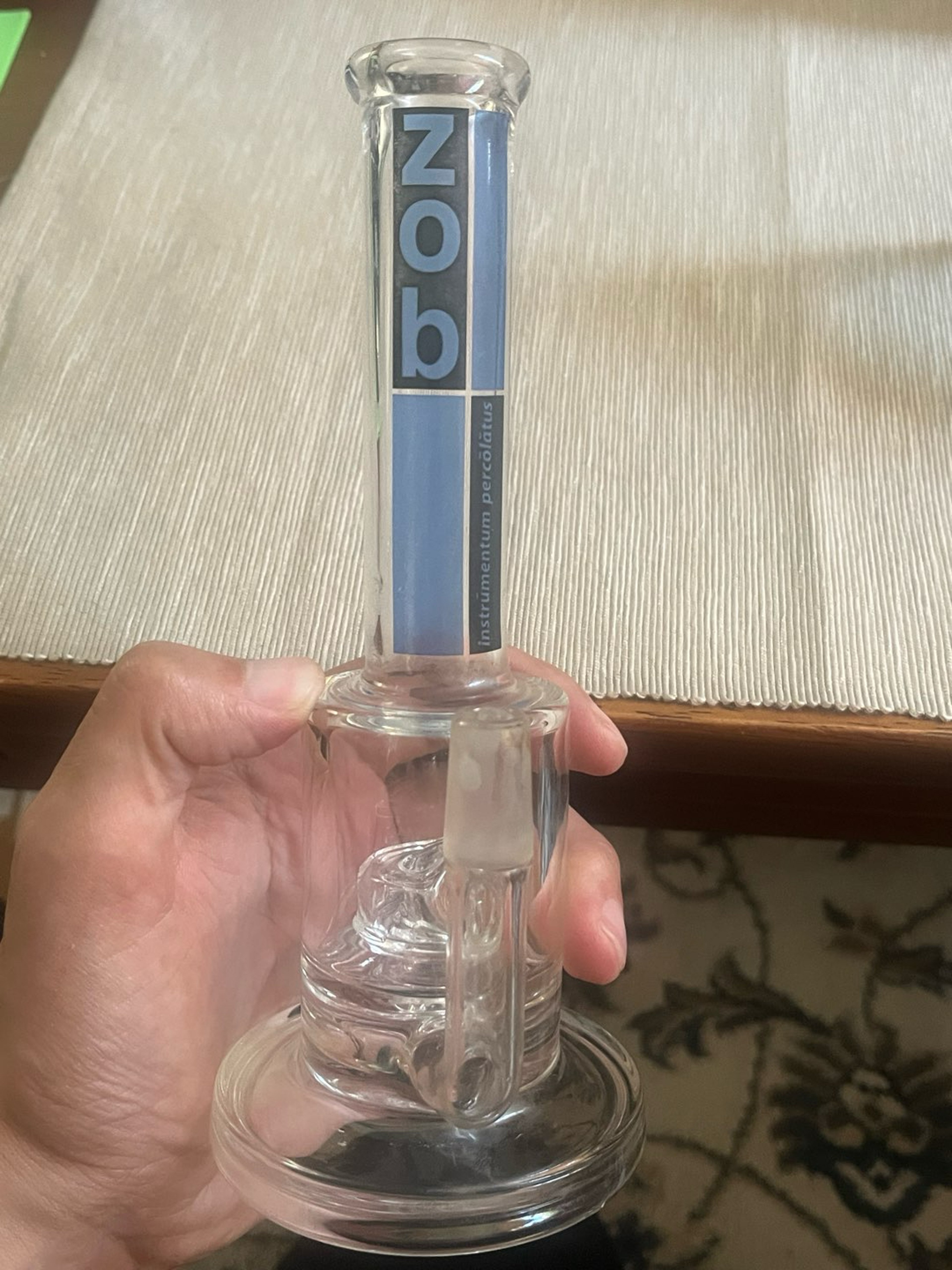 Preview pic of Zob Glass Rig 14mm Male with Puck Percolator
