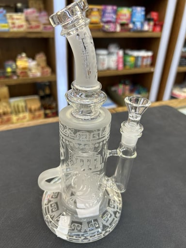 Preview pic of Detailed Ceramic Straight Tube Bong