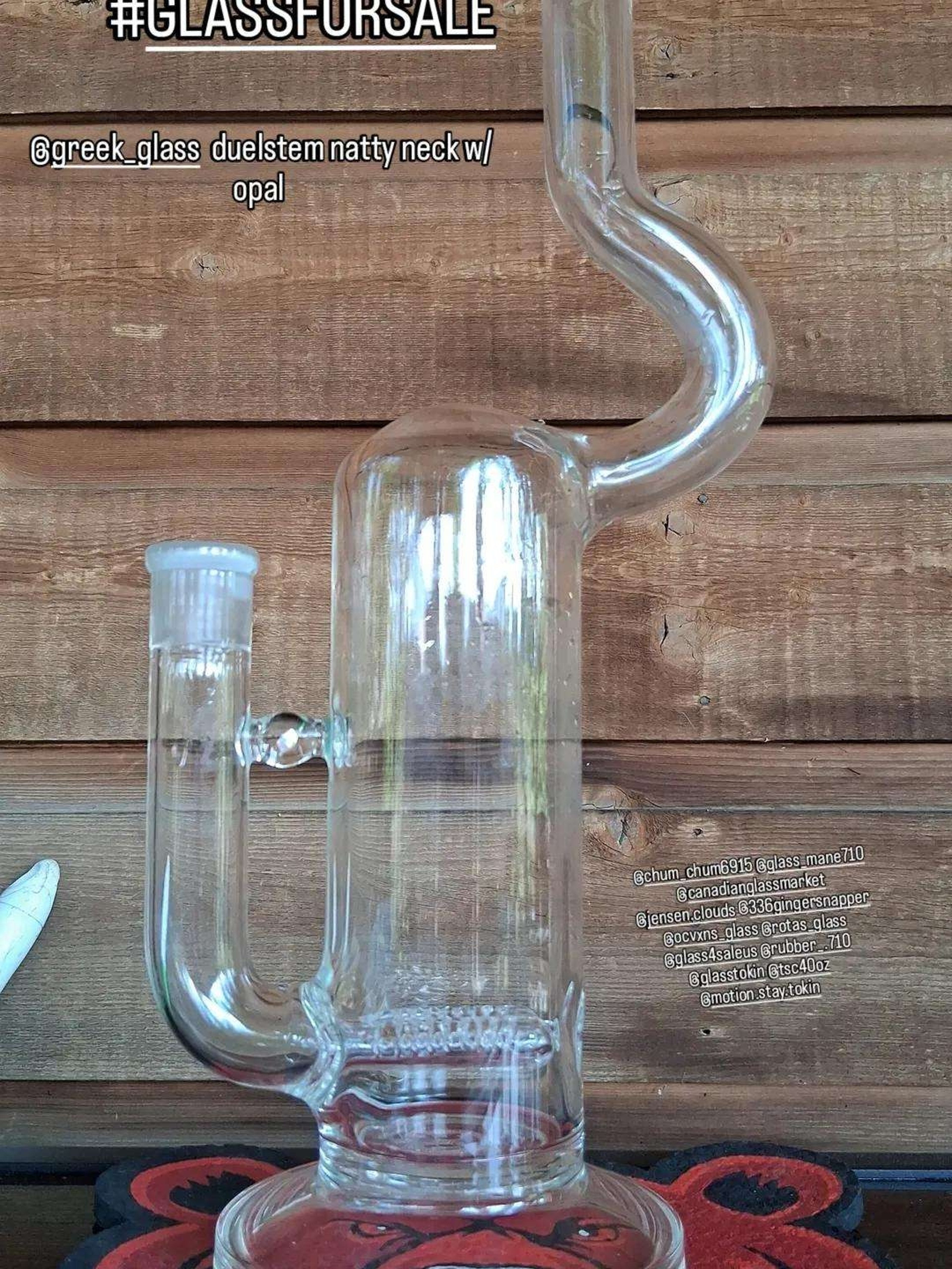 Preview pic of Greek Glass Natty Neck With Opal