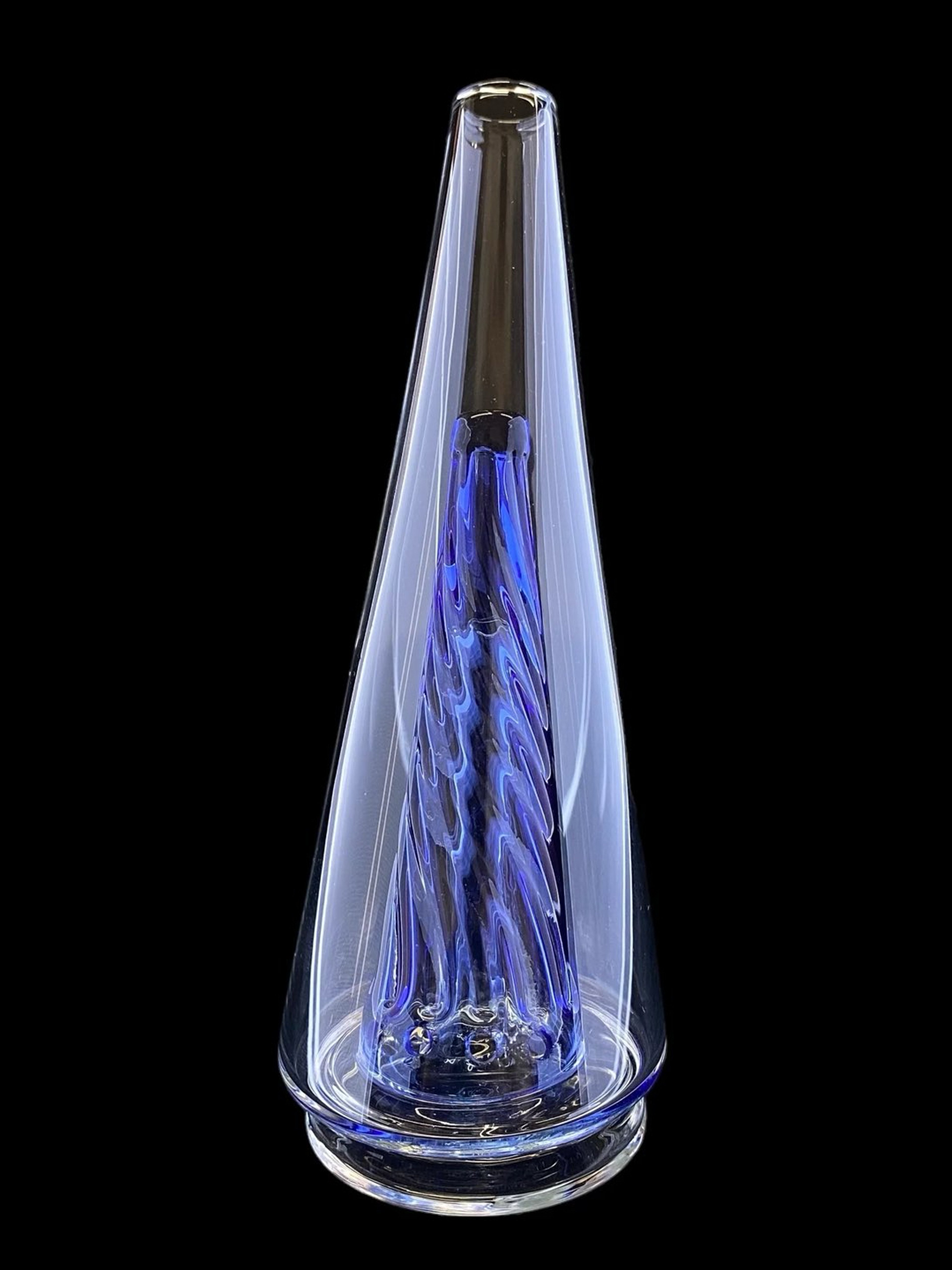 Preview pic of Twisted Blue Cone Attachment for Puffco Peak