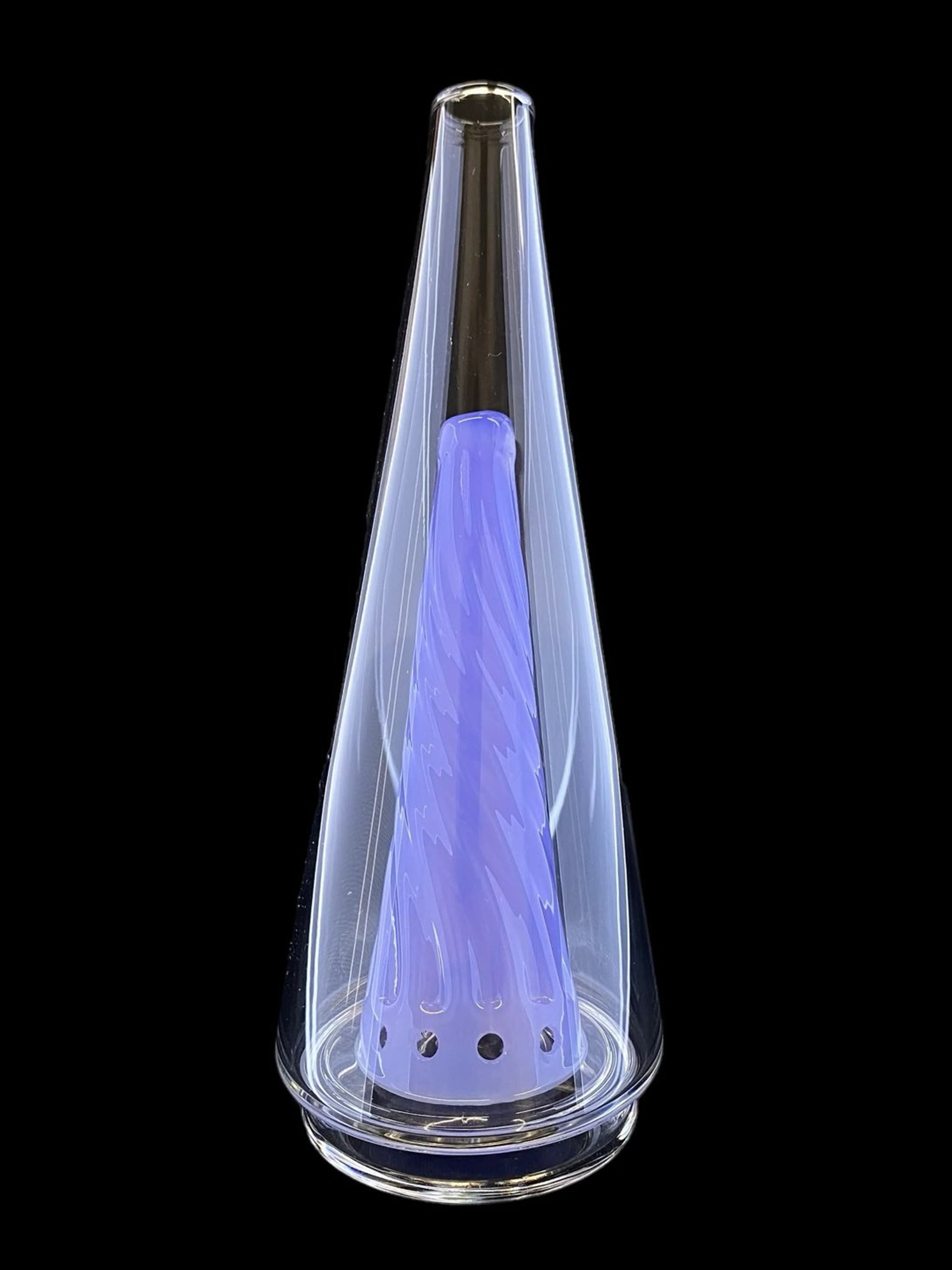 Preview pic of Twisted Milk Blue Cone Attachment for Puffco Peak