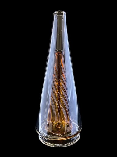 Preview pic of Twisted Amber Cone Attachment for Puffco Peak