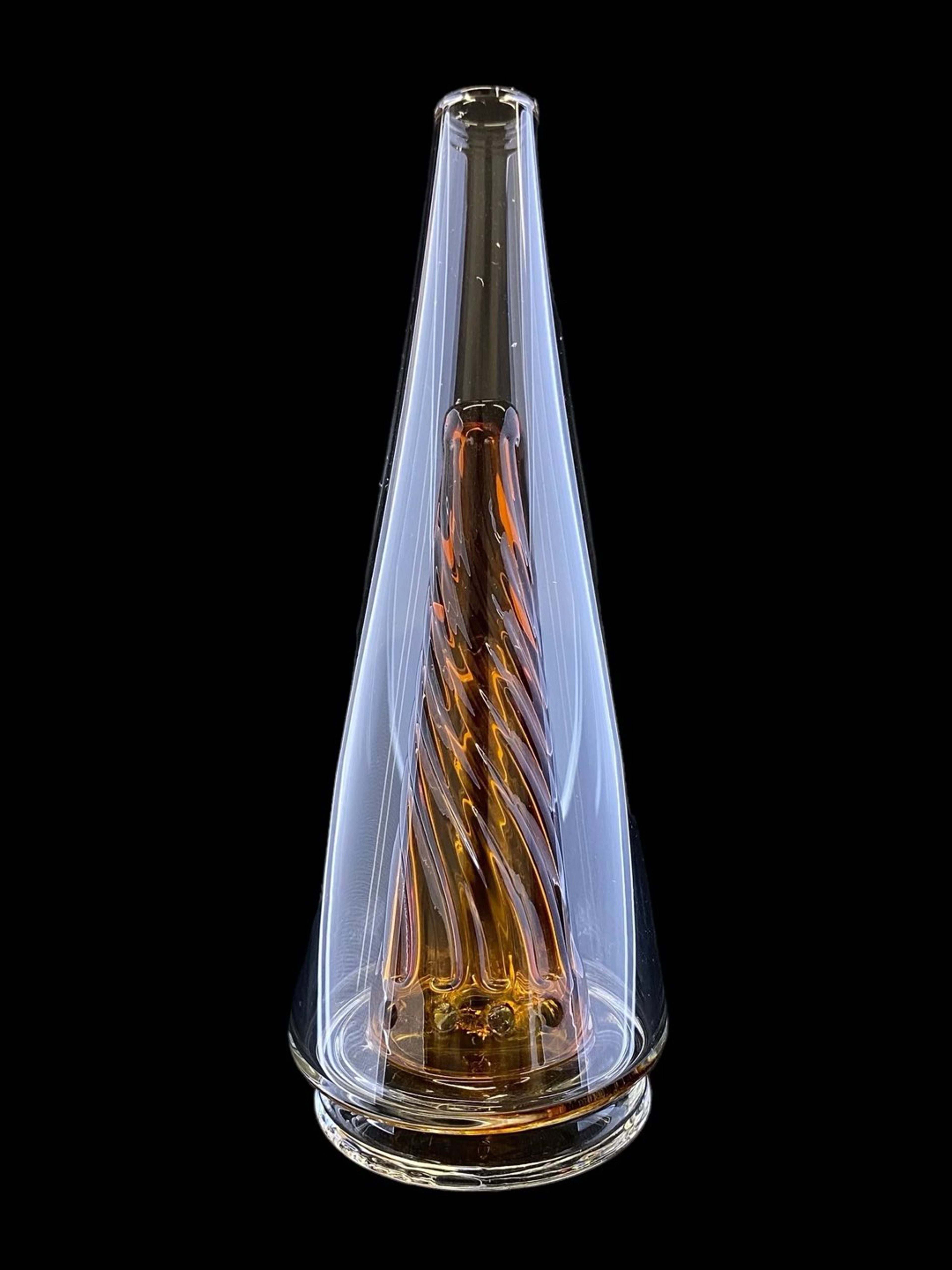 Preview pic of Twisted Amber Cone Attachment for Puffco Peak