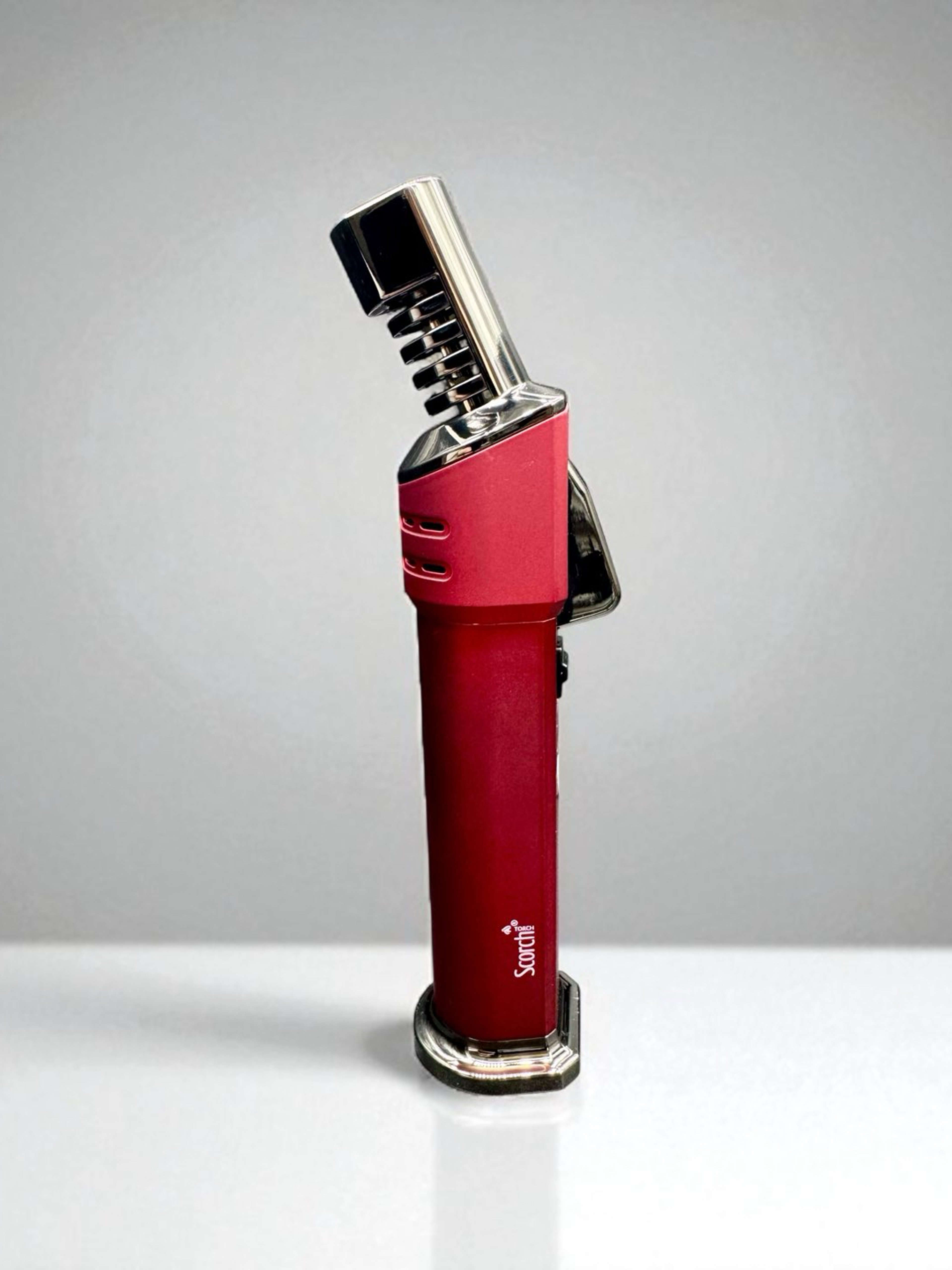 Scorch Torch Model 61675 – 6.5” Refillable Butane Torch Lighter (Red & Grey) image 0