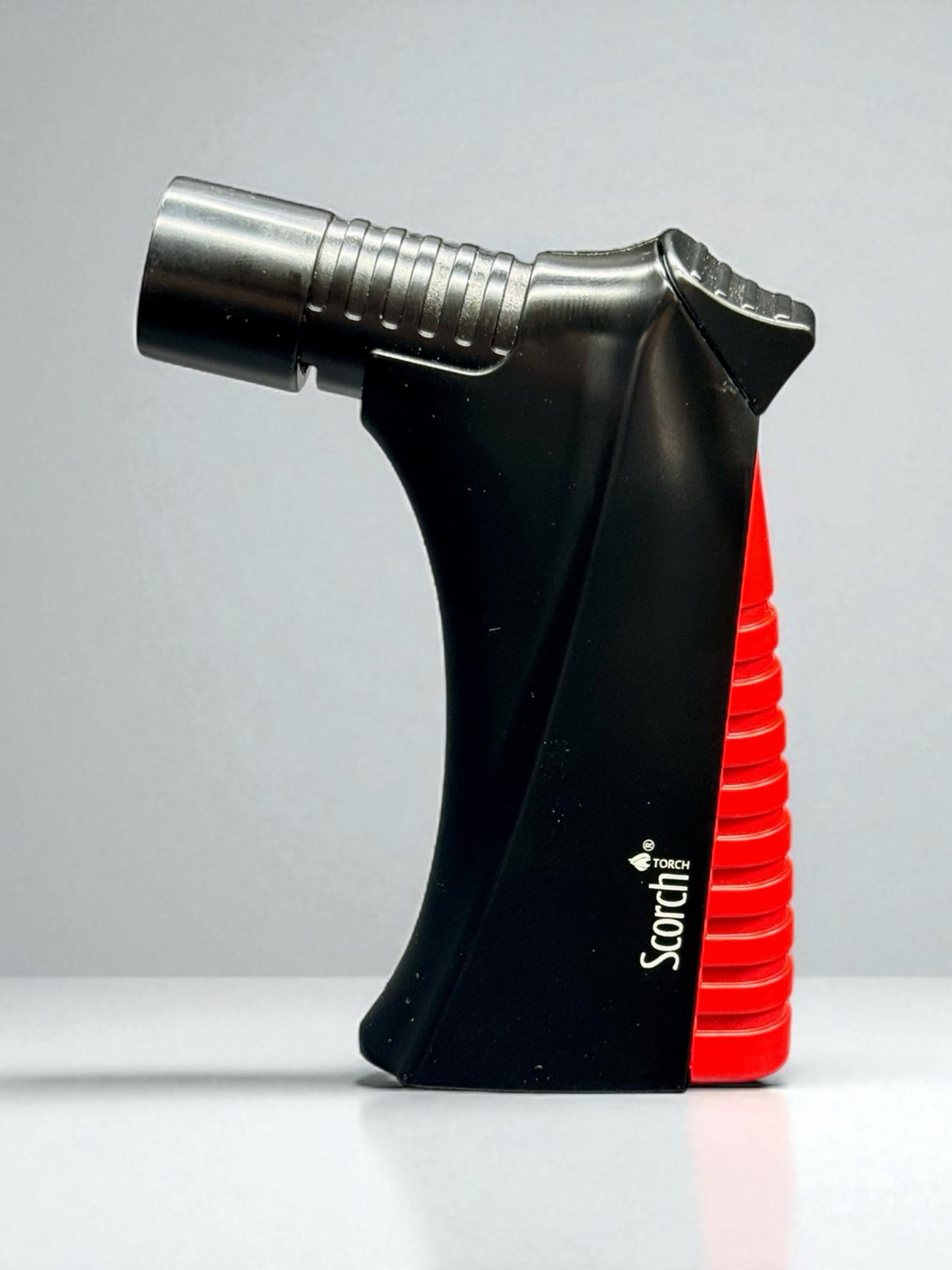 Preview pic of Scorch Torch 61748 Triple Flame Refillable Butane Lighter – Black Red – 3.5” Compact Full Metal Design