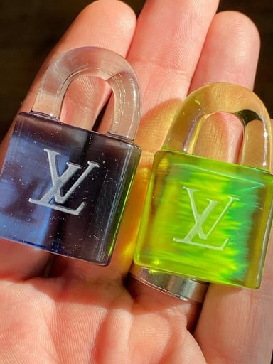 Preview pic of Kinda Glass Louis V Lock Pendants