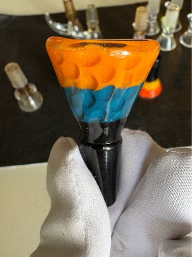 Preview pic of 14/1 Orange & Blue Honeycomb Bowl Slide