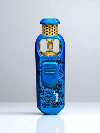 Preview pic of Scorch Torch 61795 – 4” Single Flame Heavy Duty Metal Torch Lighter (Blue Graffiti, Prefilled Butane)