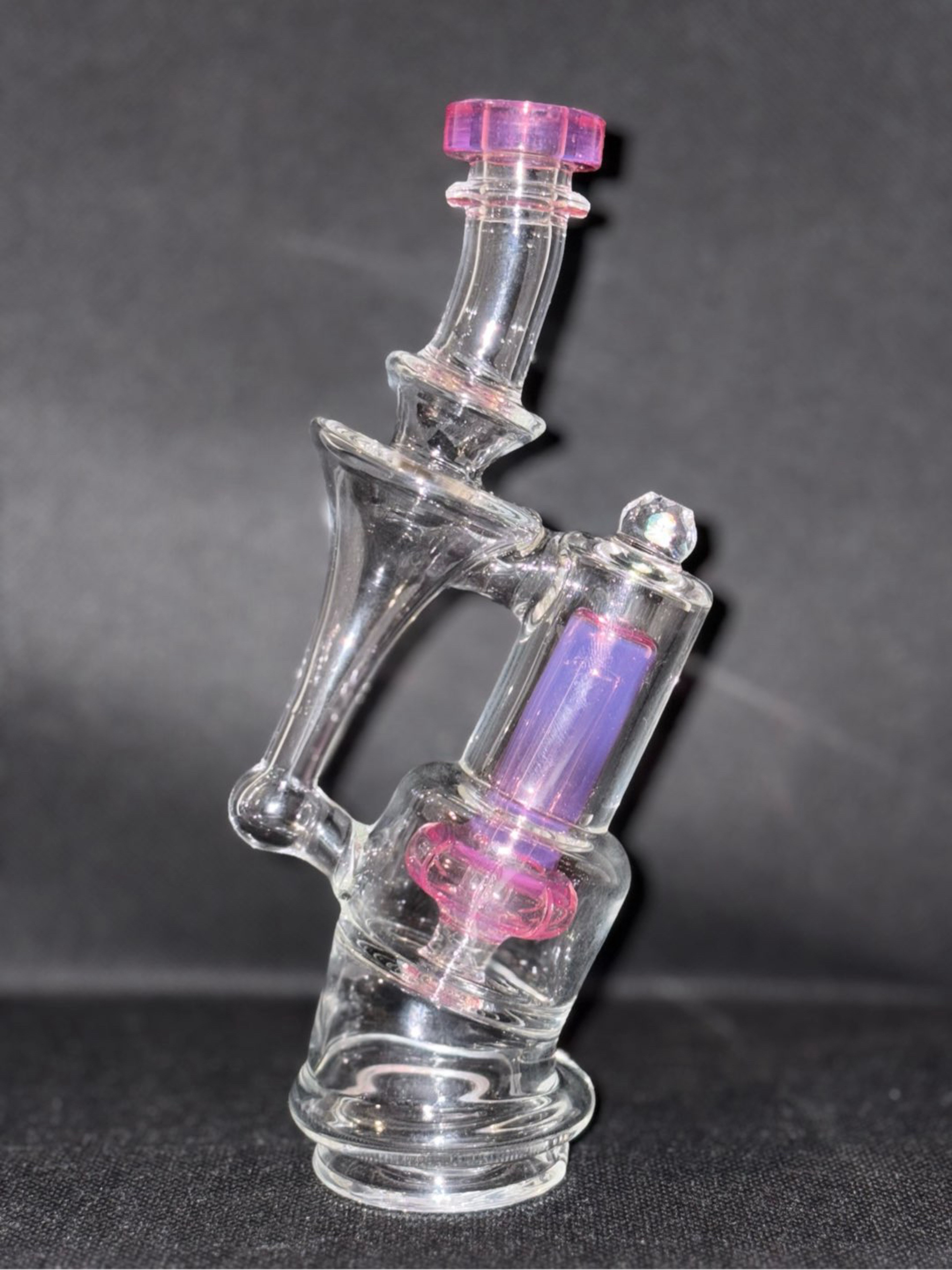 Preview pic of Iridescent Glass LE Mini Faceted Rbr 6.0 Puffco Peak Top