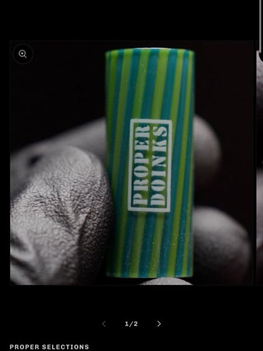 Preview pic of Proper Doinks Satin Metallic Blue/Green Tip